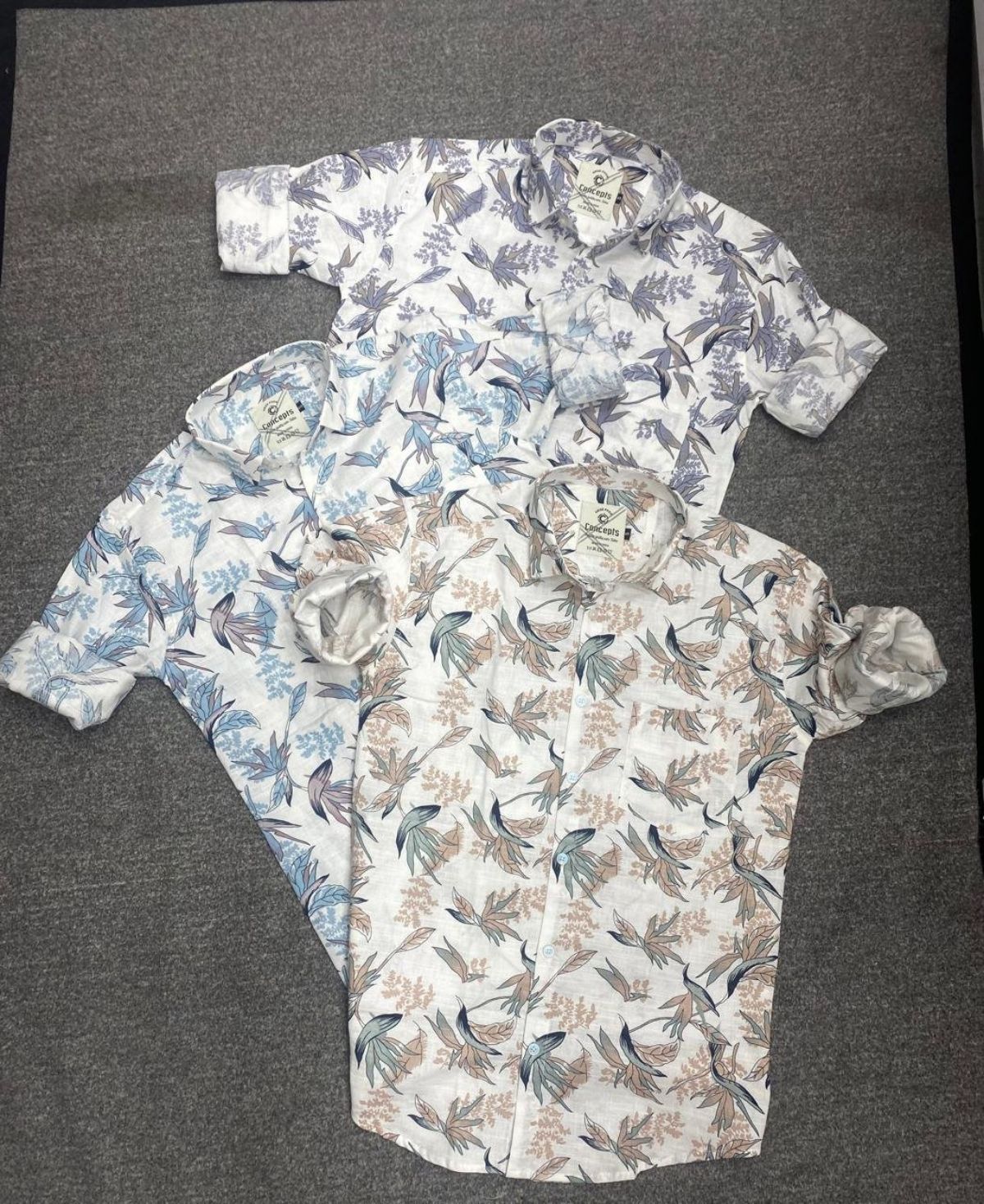 Concepts Men's Shirts Printed Linen Full Sleeve