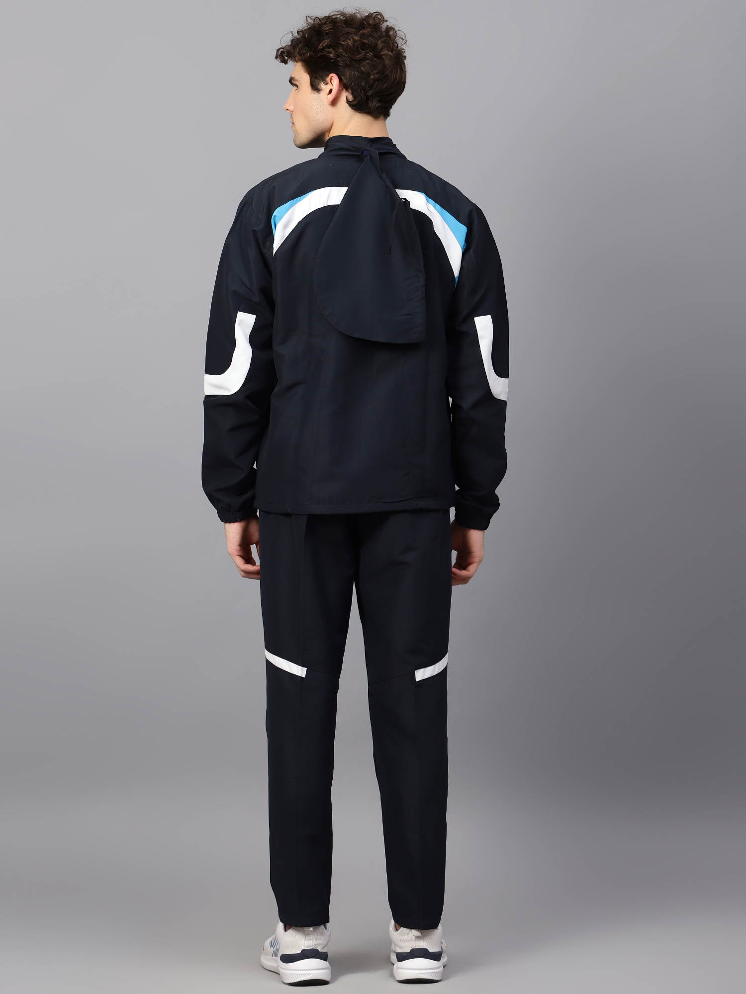Men's Tracksuit  444B-Navy/Cyan/White-XL-TZ