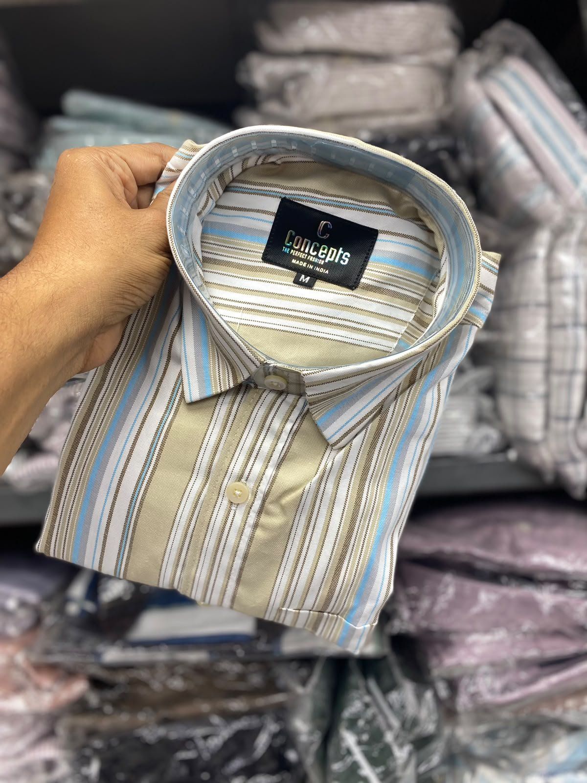 Concepts Men's Shirts Oxford Cotton Stripes