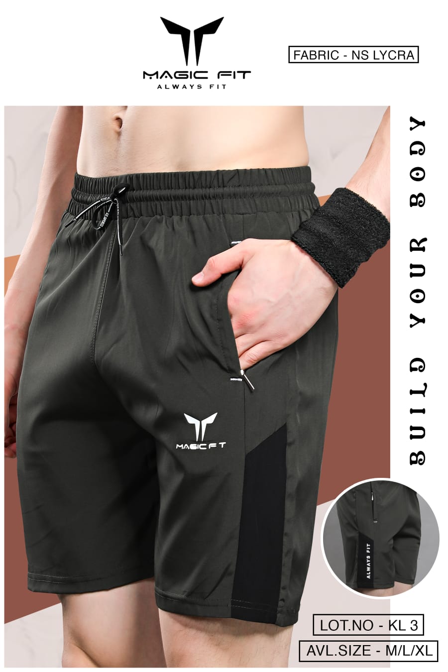 Mens NS Lcyra Shorts By Magic fit