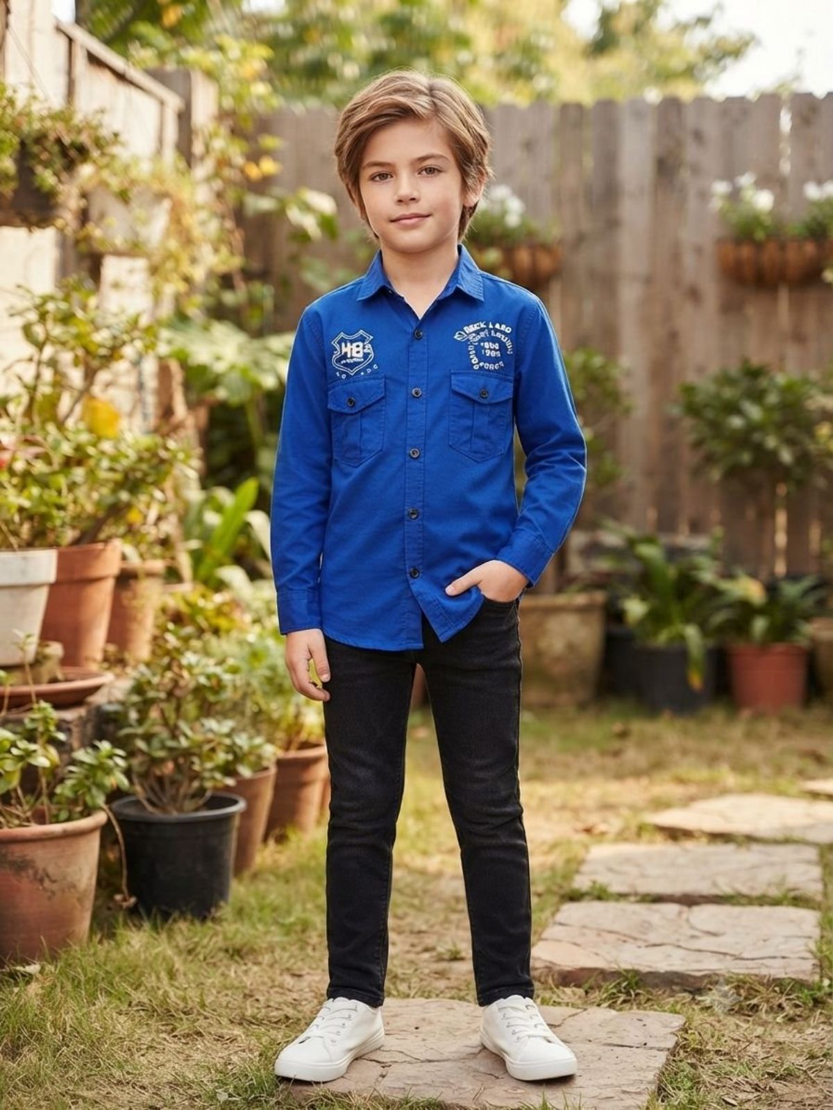 SG Fashion Kids Boys Shirts Set