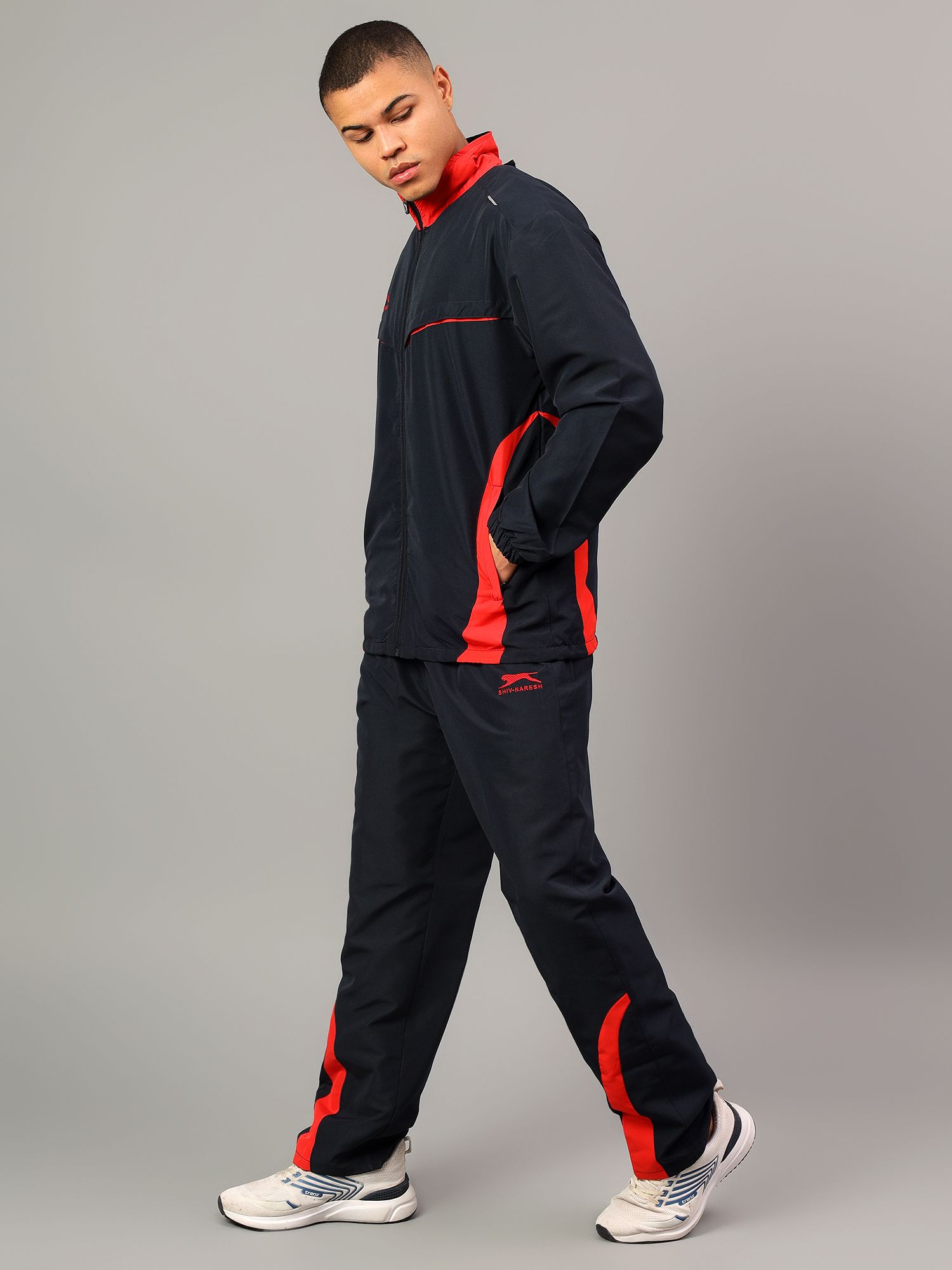 Men's Tracksuit  422A-Navy/Red-3XL-TZ