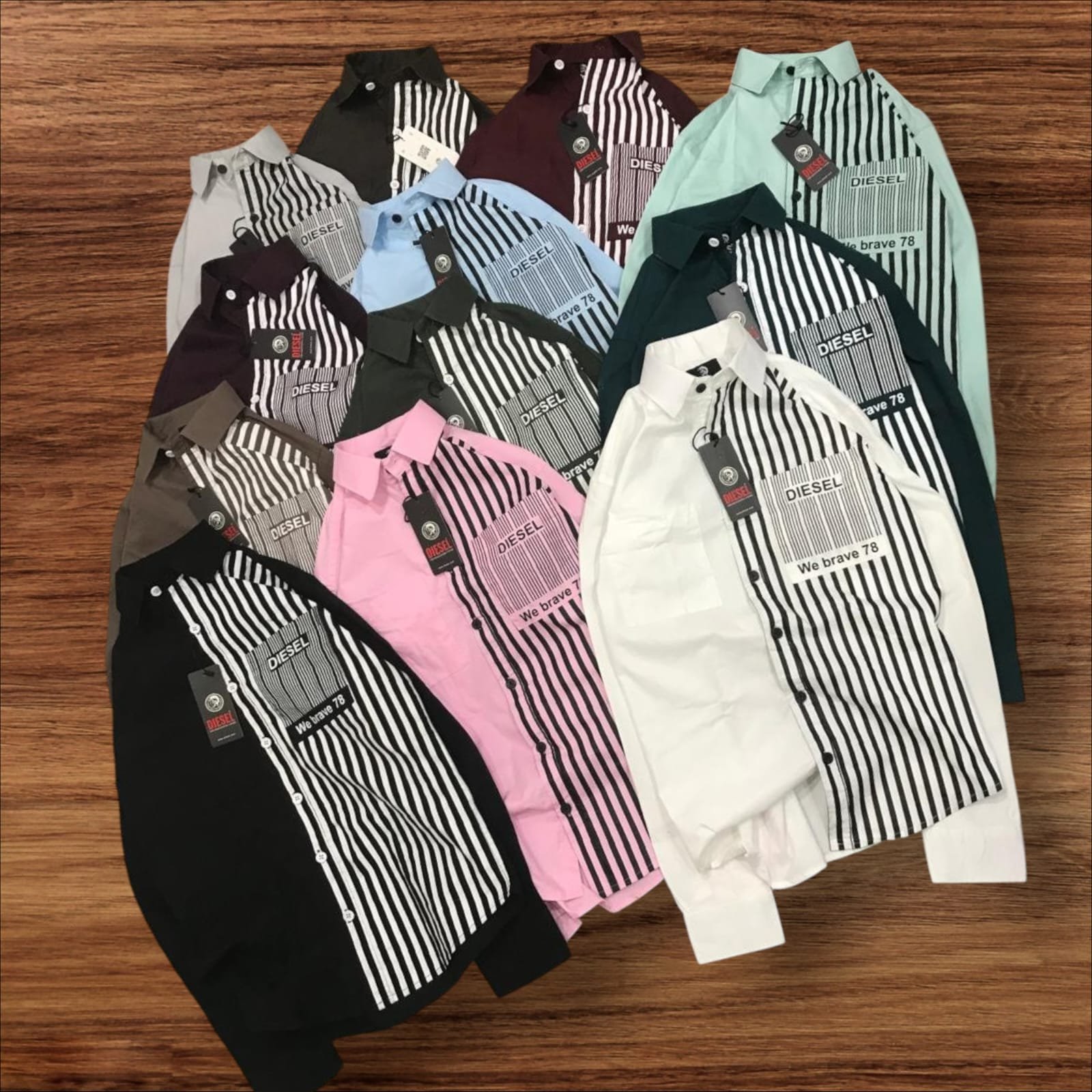 Shirt for men leather finish double pocket