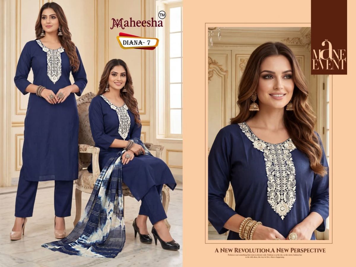 Rani Vastram Women's Ethnic Wear Suit & Bottom Set with Dupatta- Diana 7