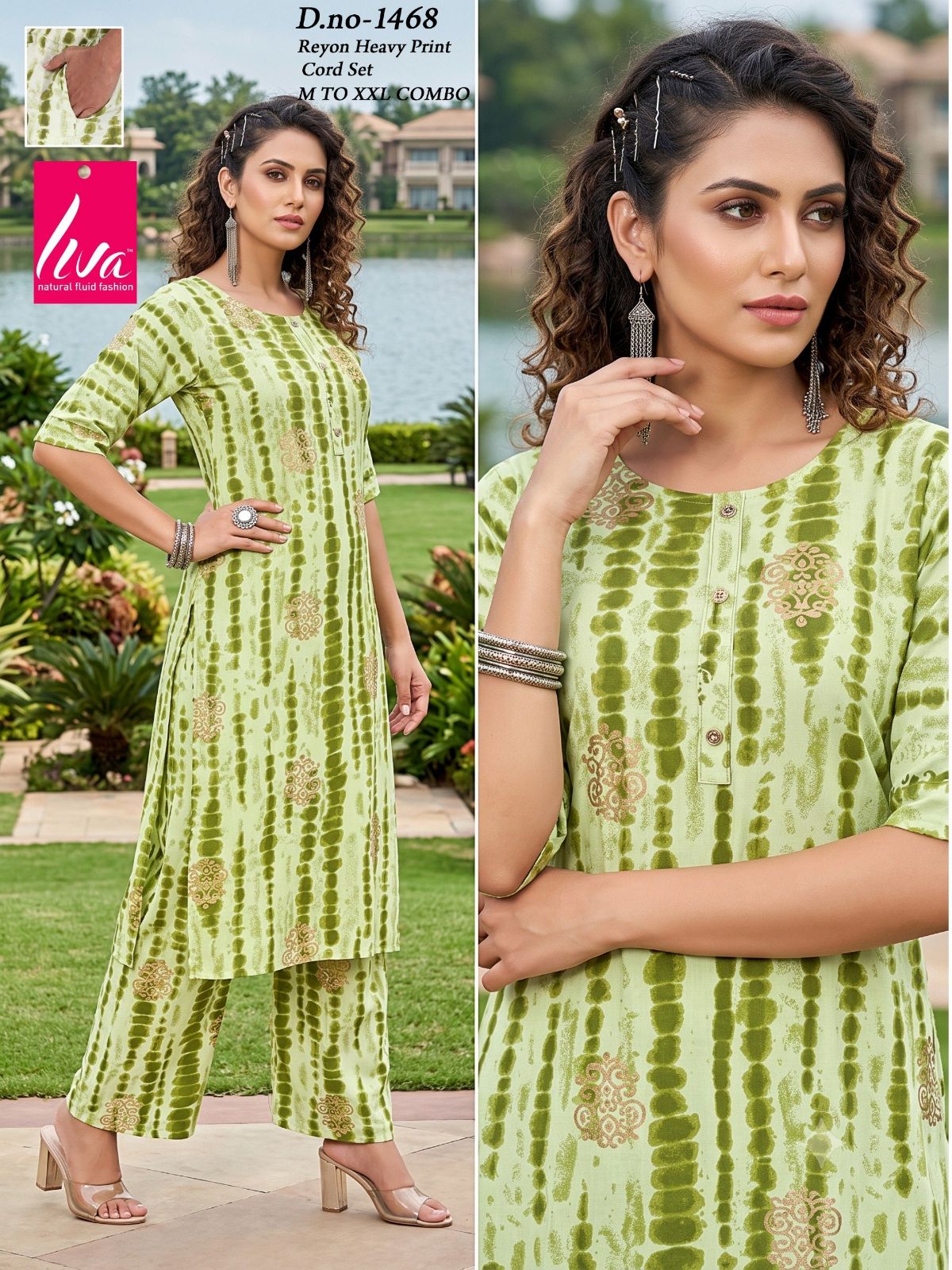 Women's Designer Kurti and bottom set- 1468