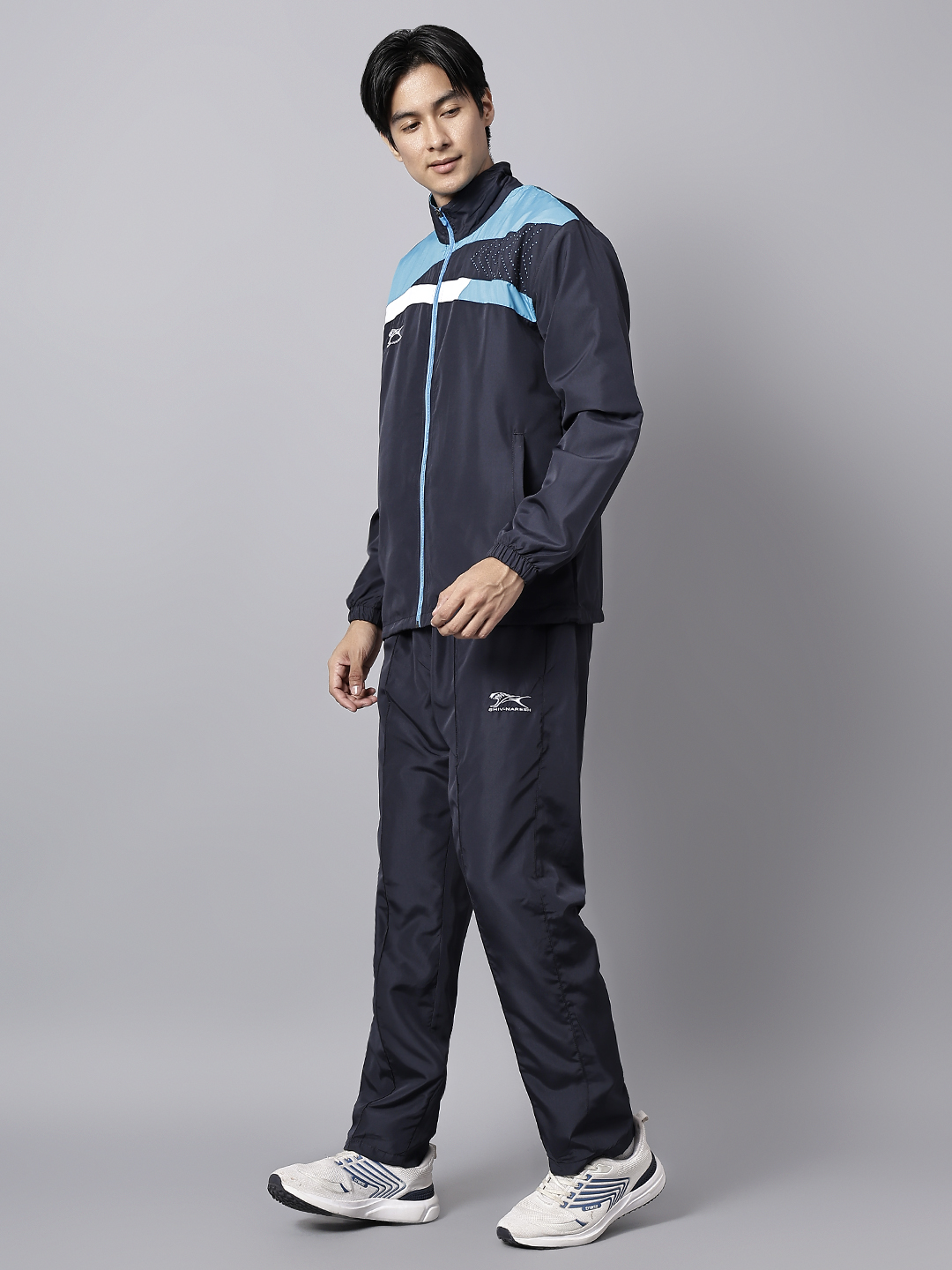 Men's Tracksuit  494A-Navy/Cyan/White-3XL-TZ