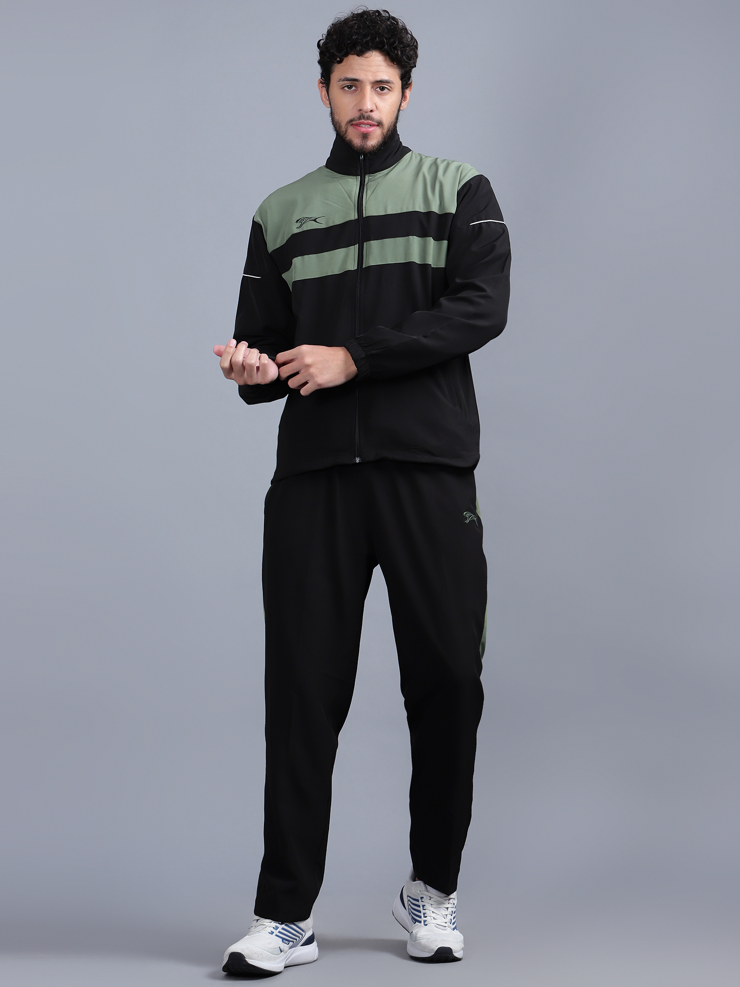 Men's Tracksuit  447B-NS-Black/Pista/White-S