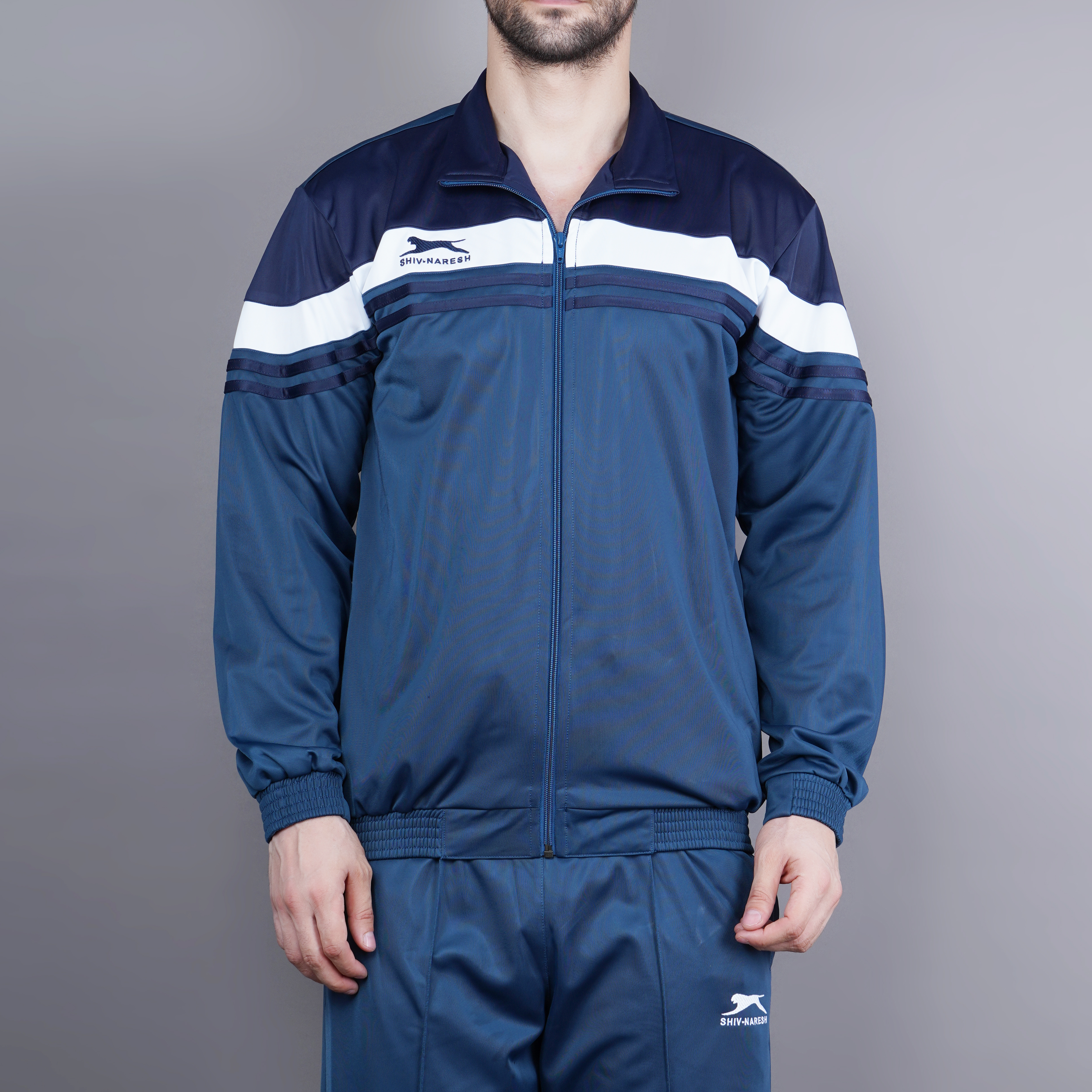 Men's Tracksuit  458A-TP-Air Force/Navy/White-XL