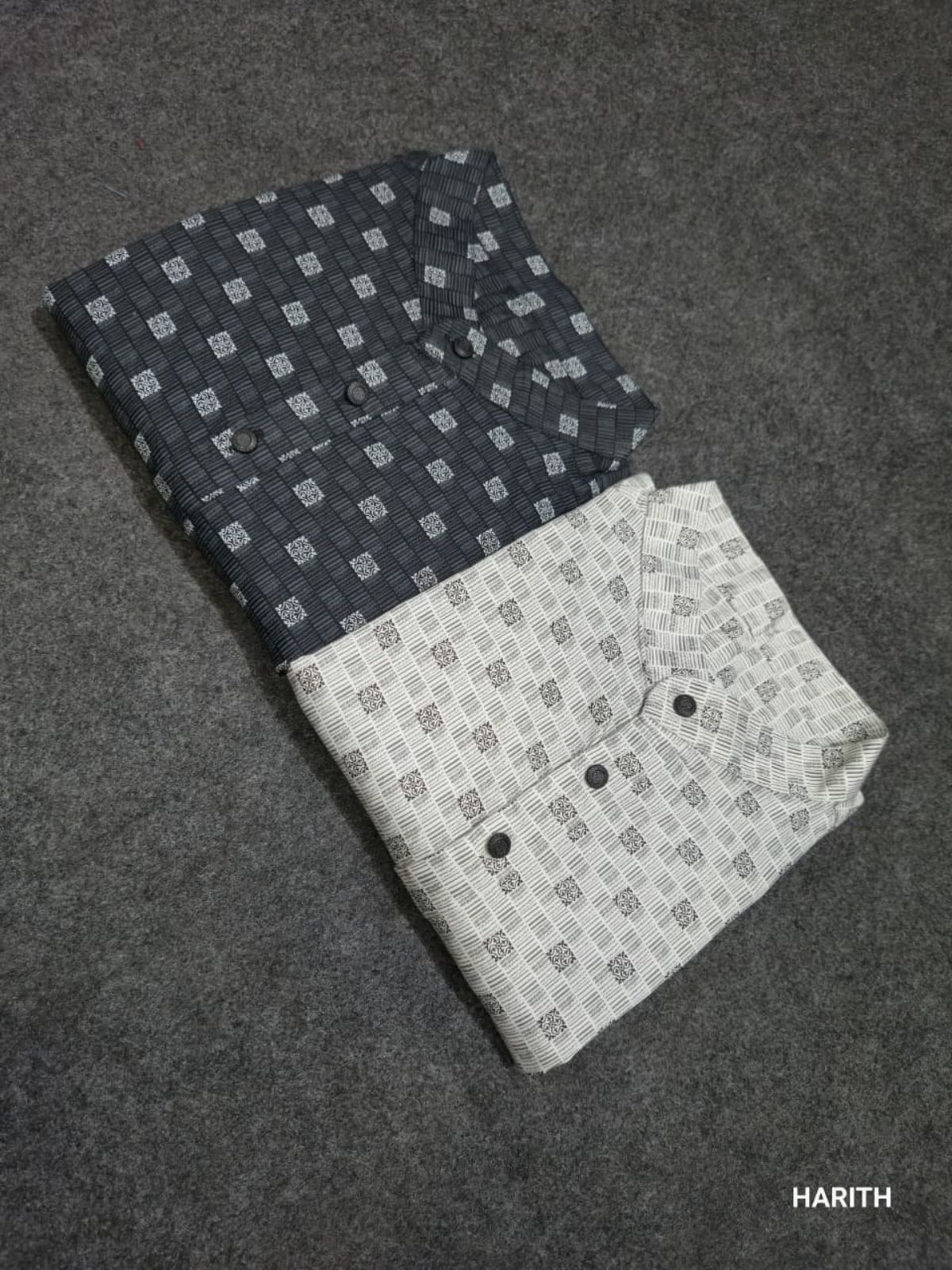 Printed Men's Short Kurta
