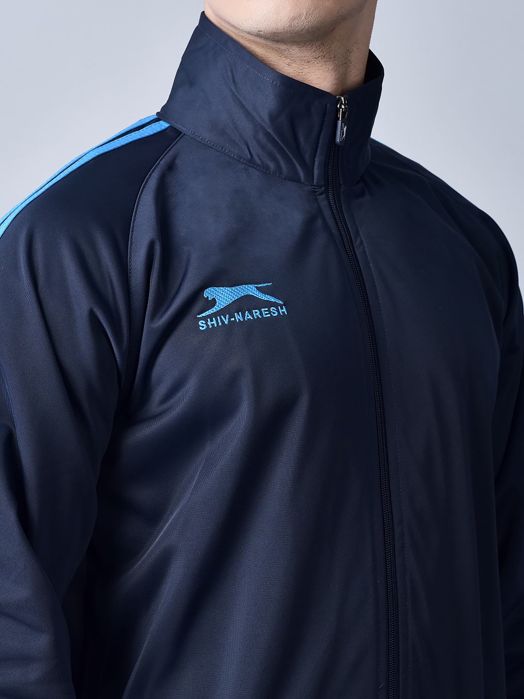 Men's Tracksuit  478-TP-Navy/Cyan-L