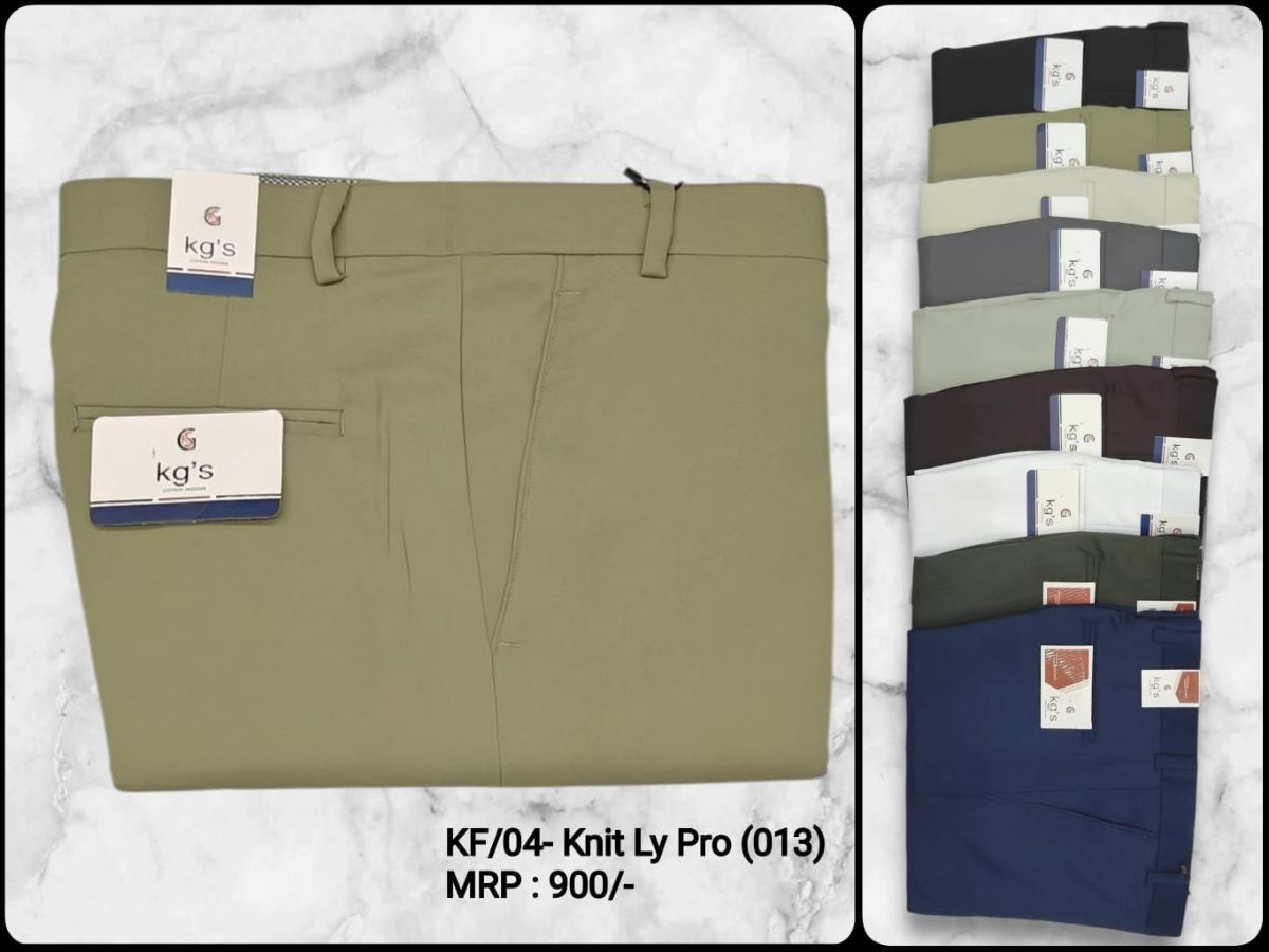 Trouser For Men's - KF/04- Knit Ly Pro (013) Cotton Formal