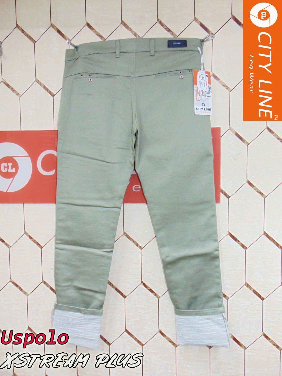 Men's cotton Knitted Premium US POLO Mint Green Pant- 9073