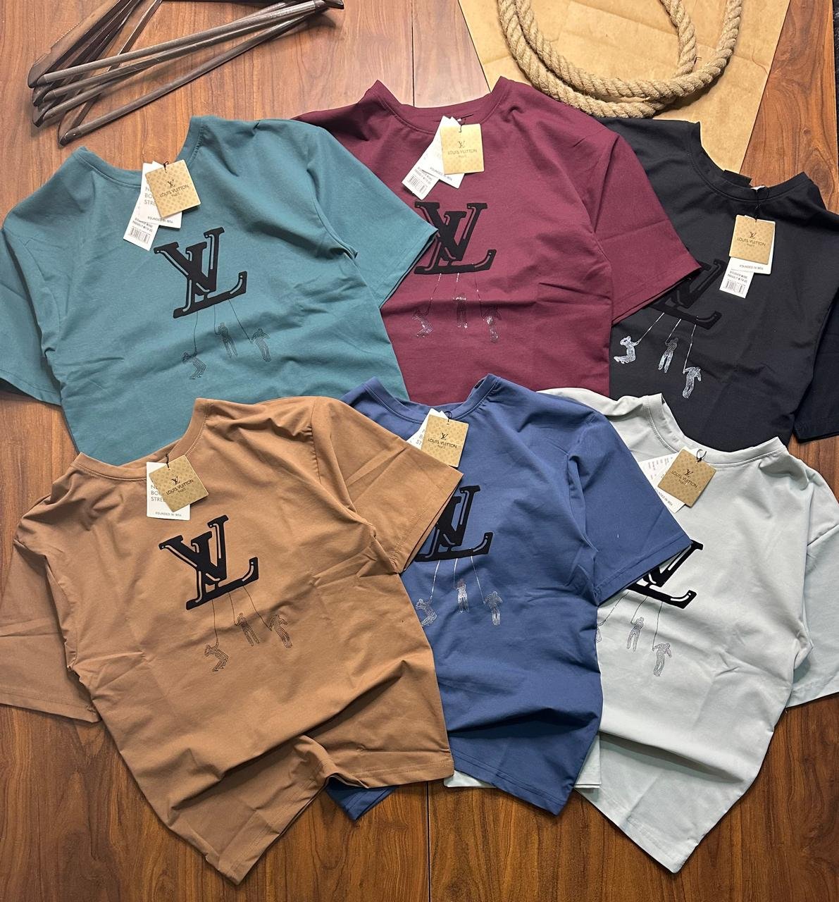 Khatri Men's Fake Cotton Lycra T-shirts Set
