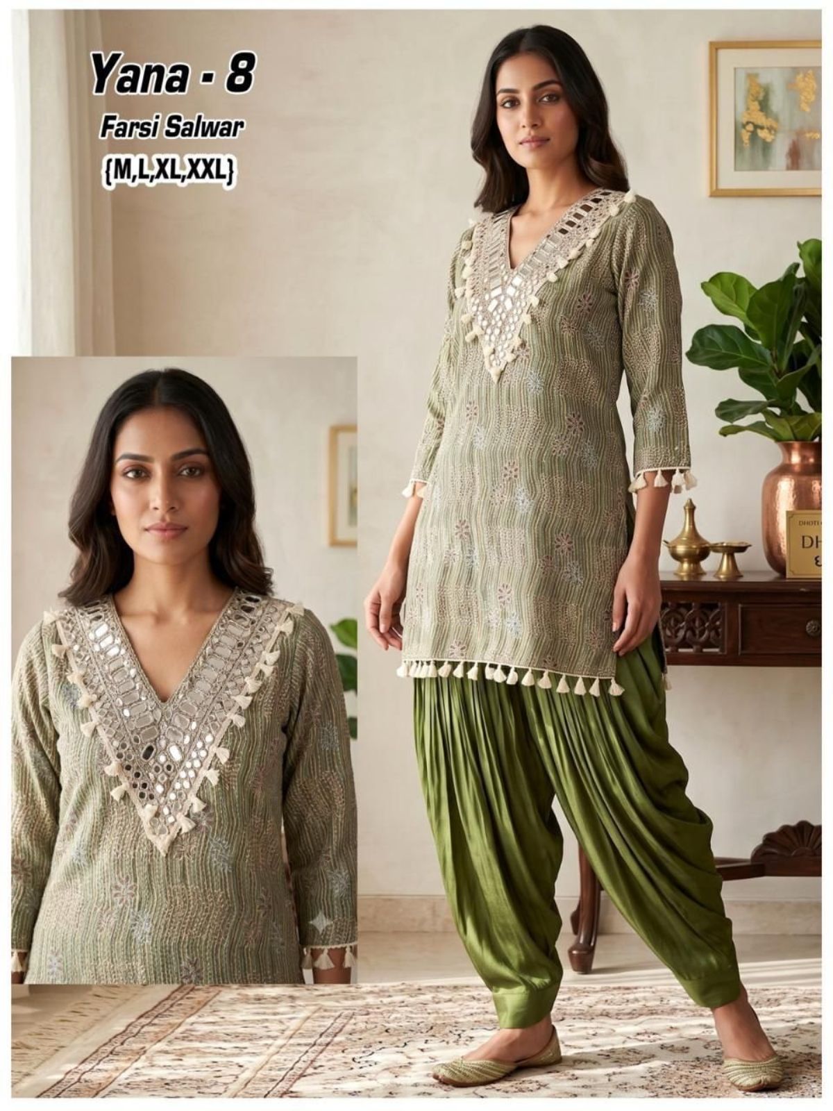 Women's Ethnic Wear Farsi Salwar  Suit- Yana-8