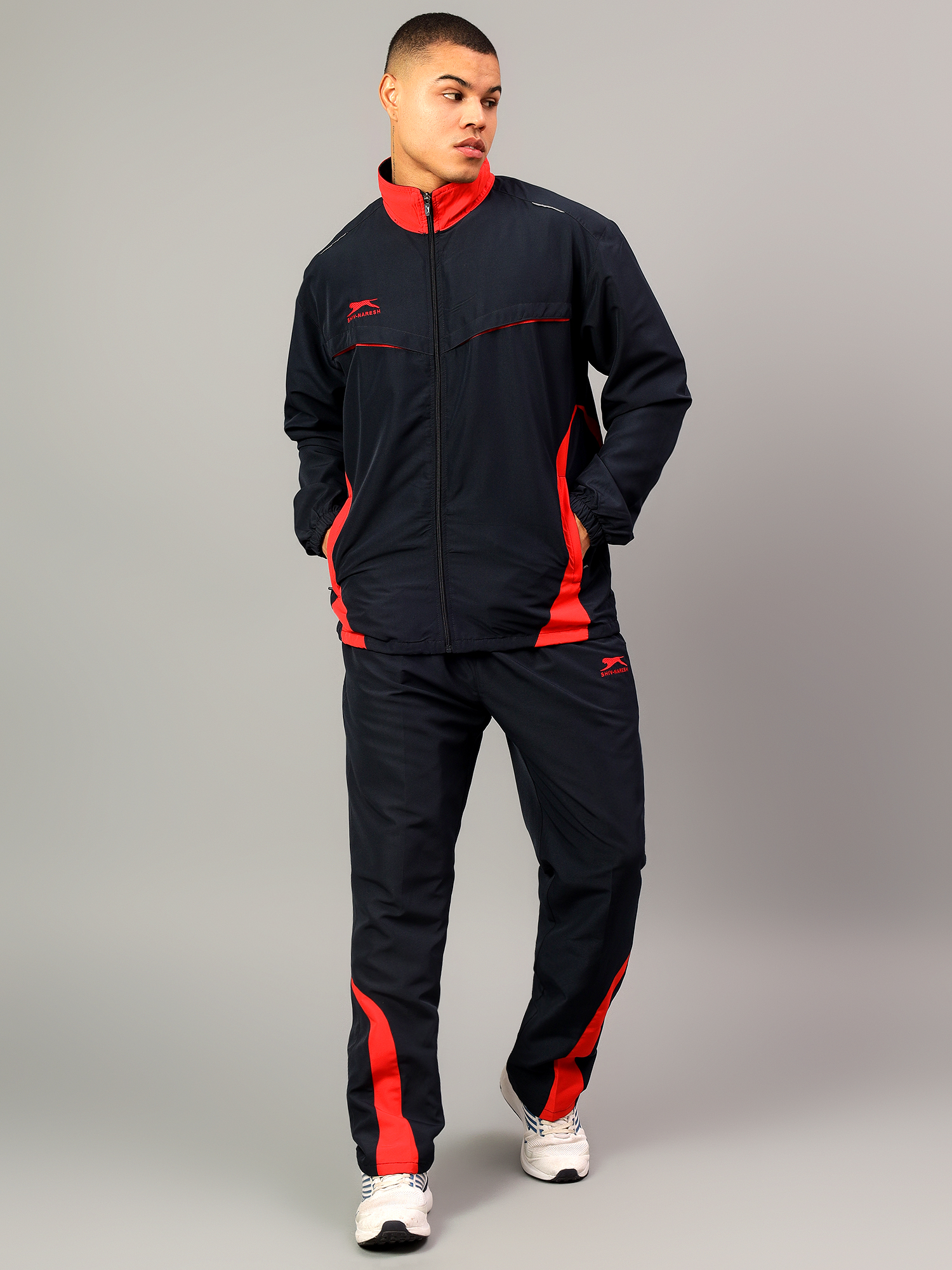 Men's Tracksuit  422A-Navy/Red-XXL-TZ