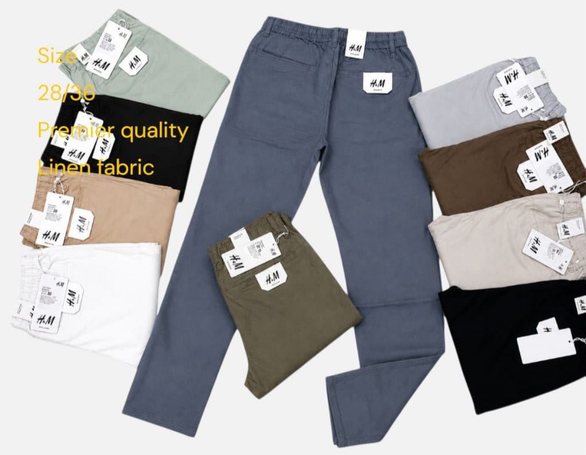 VPB New Men's Bone Pocket Linen Joggers