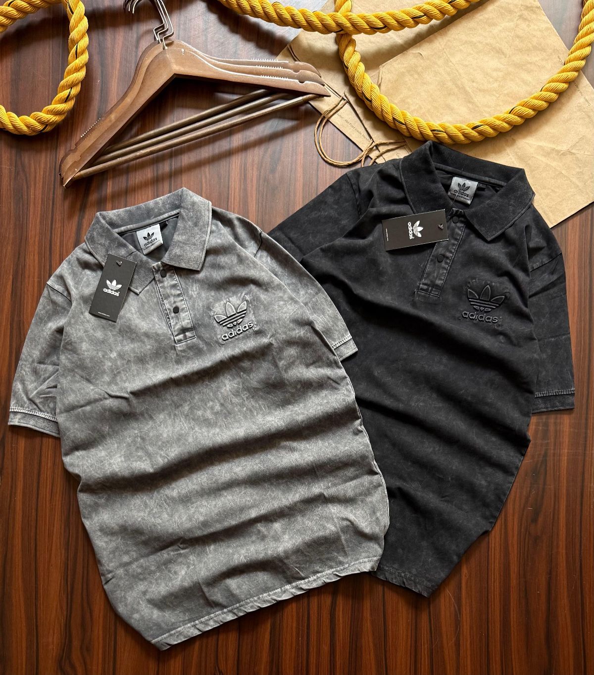 RFD ACID WASH COLLER T-SHIRT