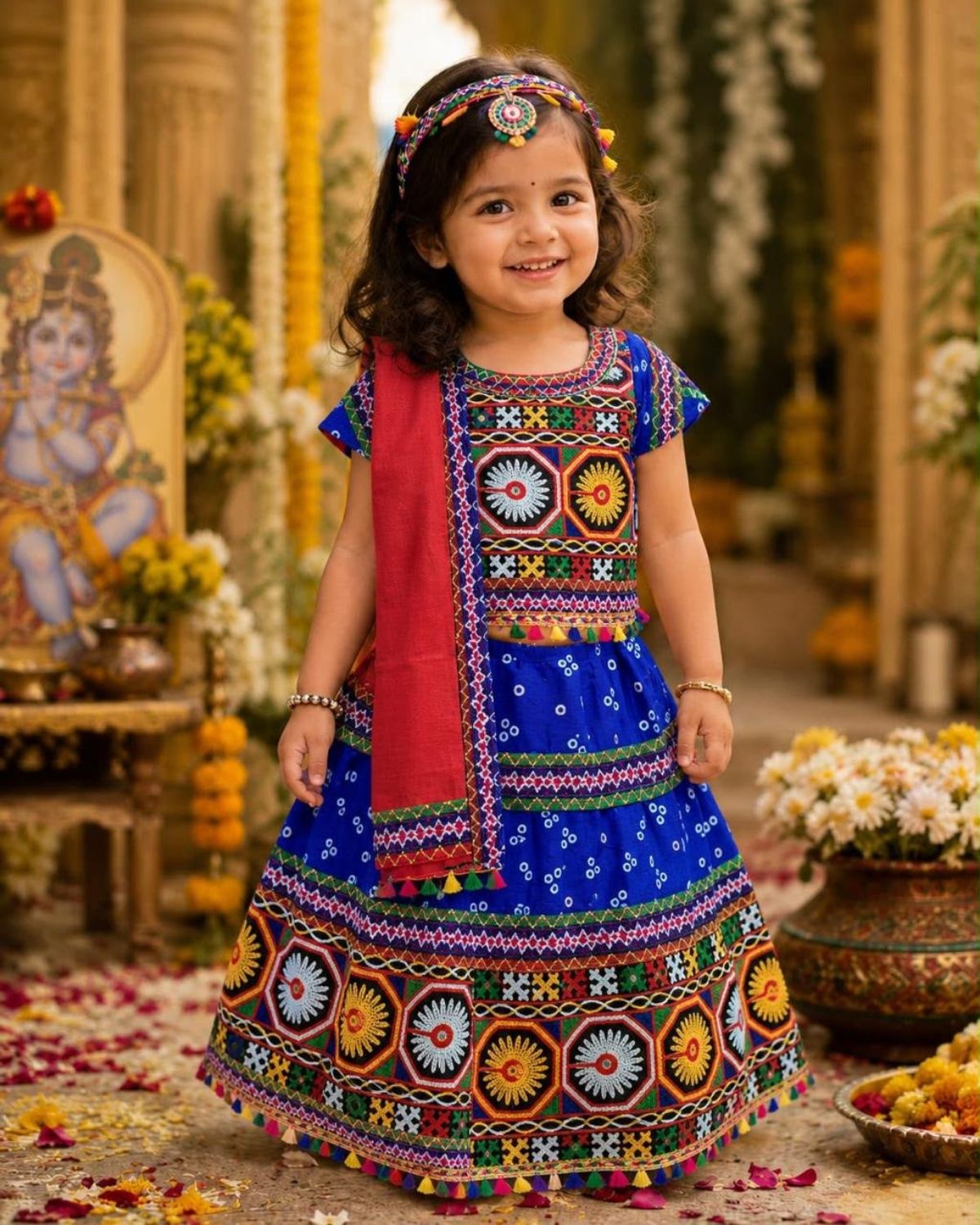 SG Fashion Kids Girls Lehenga Choli Set (20-30)