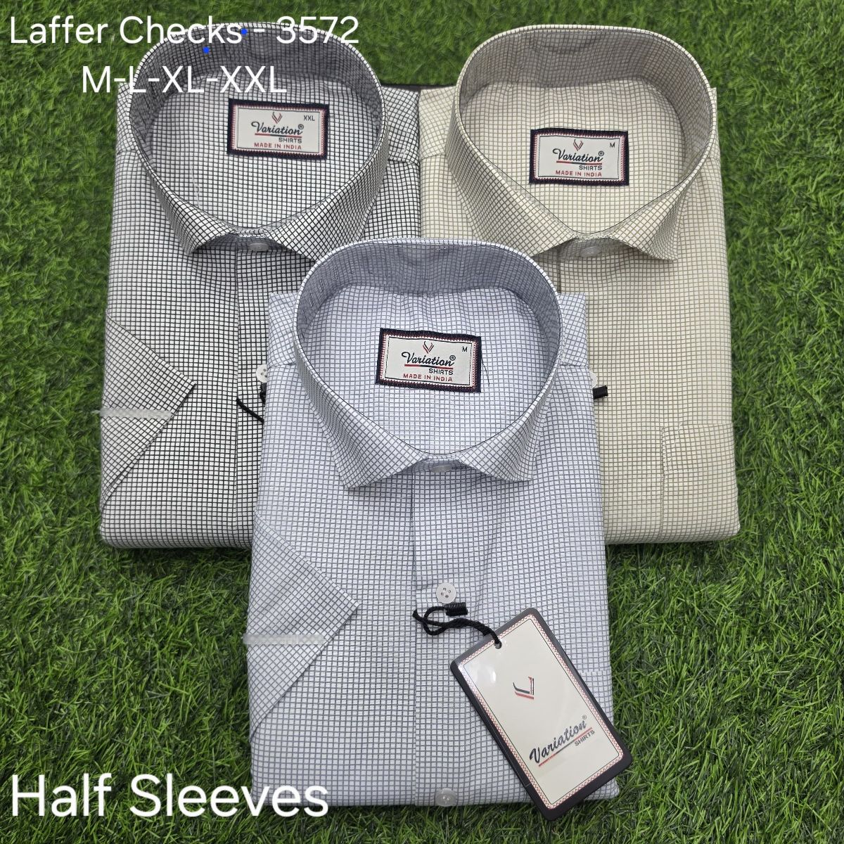 Variation Laffer Checks Men's Shirts-3572