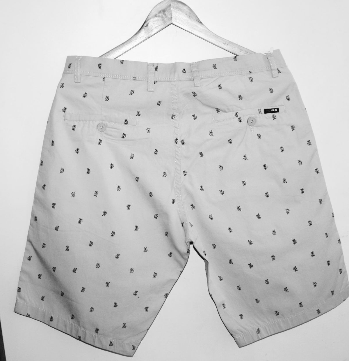 Pro-Noun Men's Pure Cotton Printed Shorts-804 (28-36)-Lt Grey