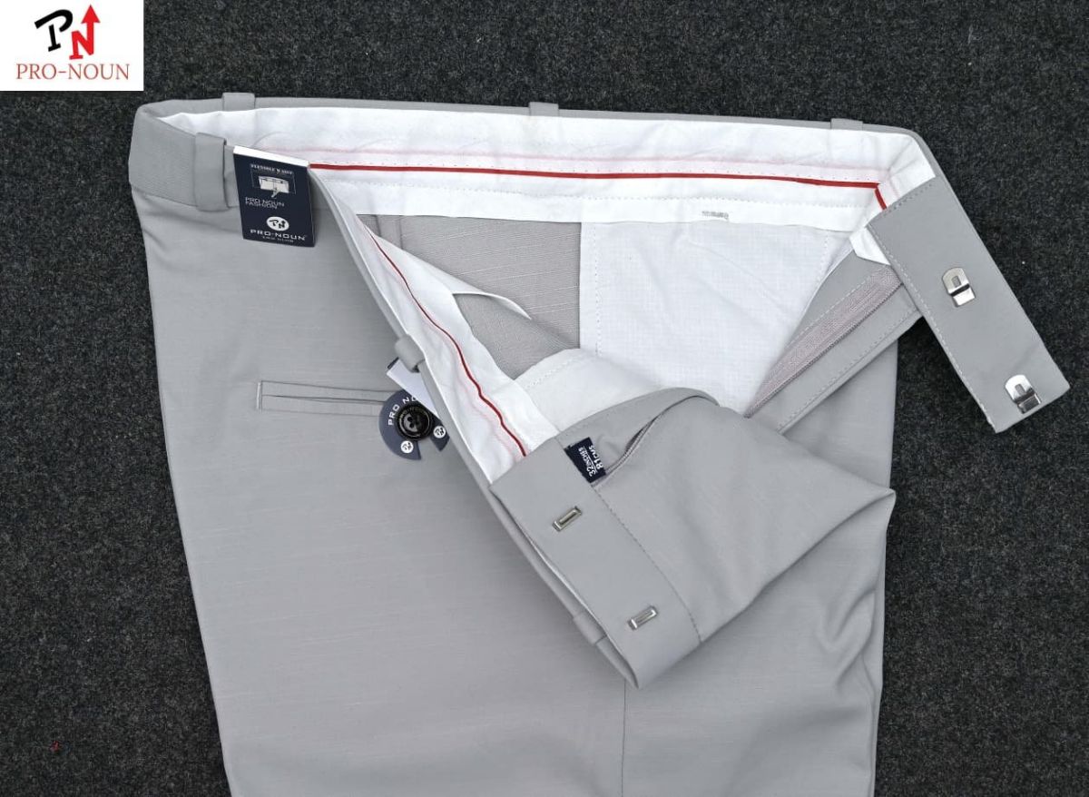 Pro-Noun Men's Formal Pants with One Side Pocket & fix belt D No- Ambit (28-32)