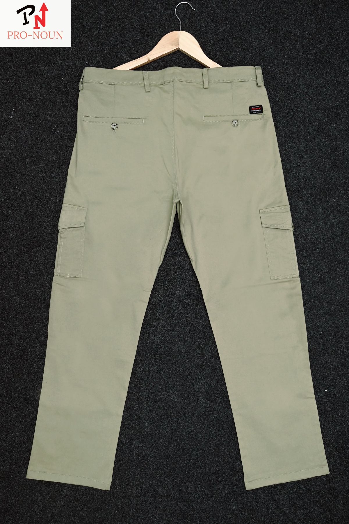 Pro-Noun Men's Straight Fit Cargo Pants D No- 1816 -Dark Pista