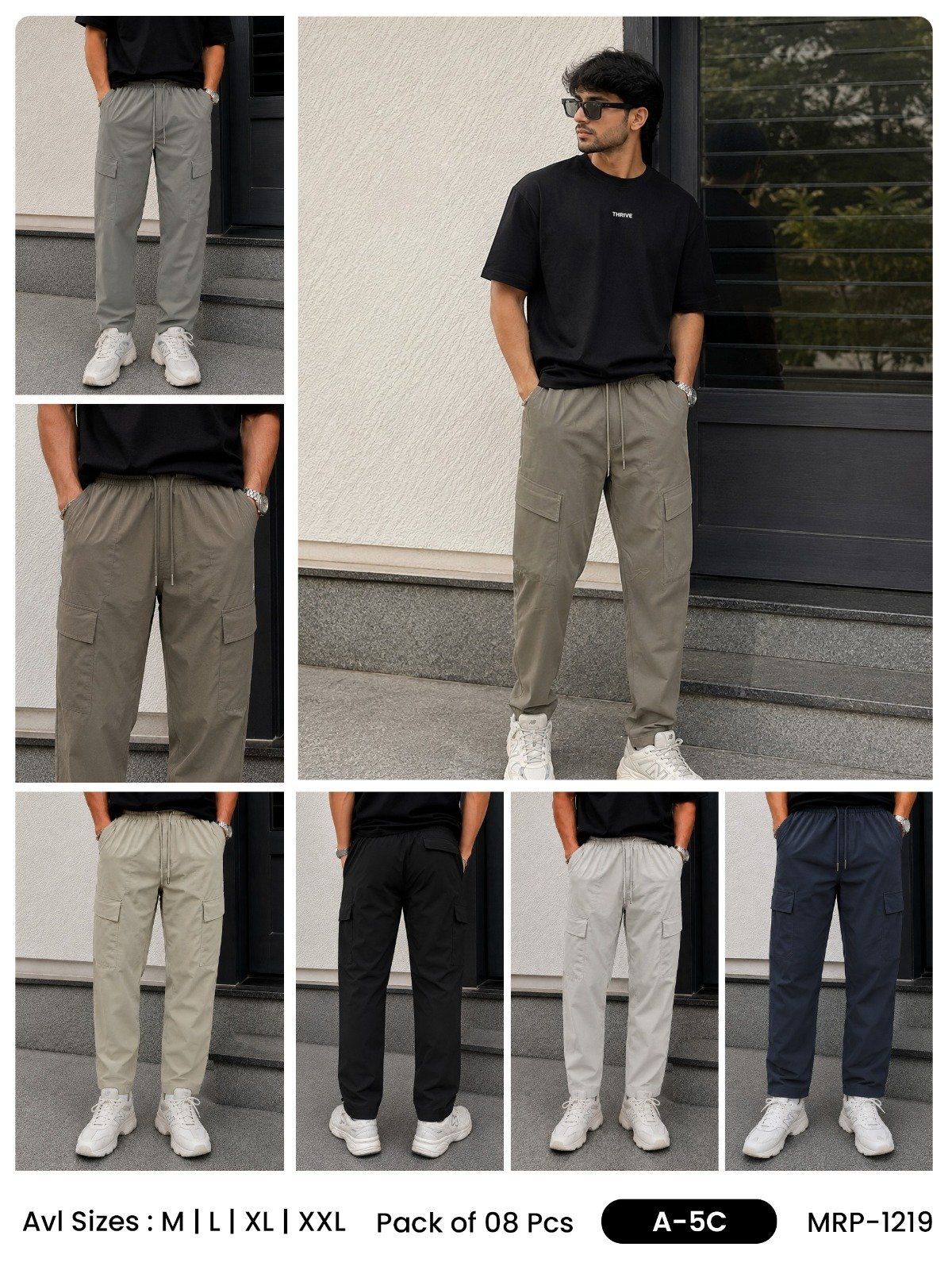 Men's Cargo Trackpants- A-5C