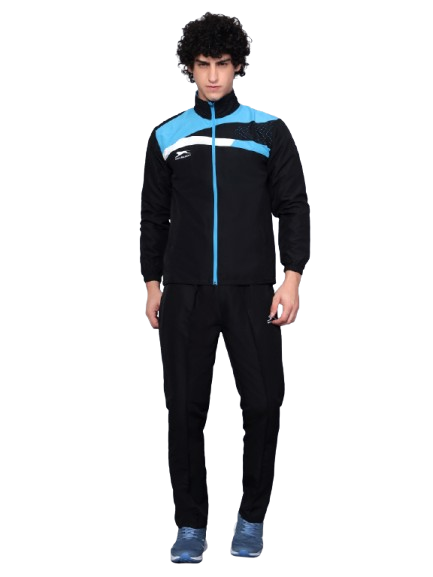 Men's Tracksuit  494A-Black/Cyan/White-3XL-TZ