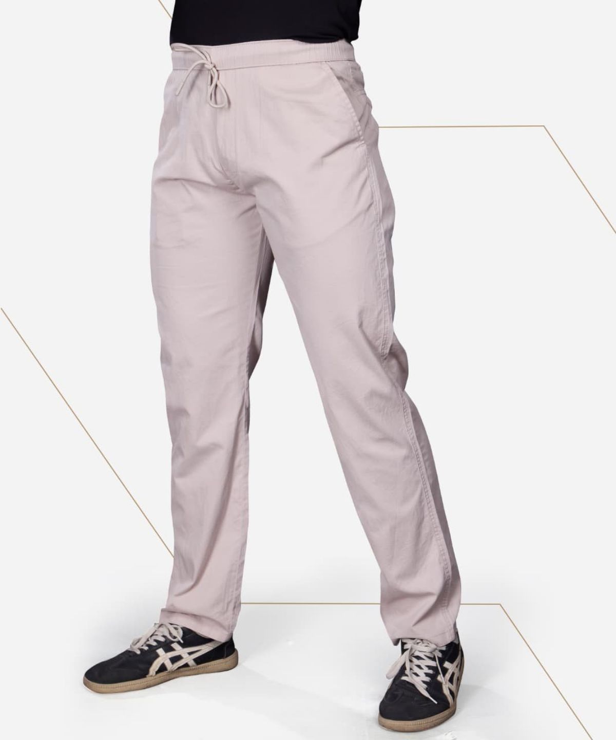 Pro-Noun Men's Lounge Wear Cotton Trackpant- D No- Cotonix-9-610-Beige