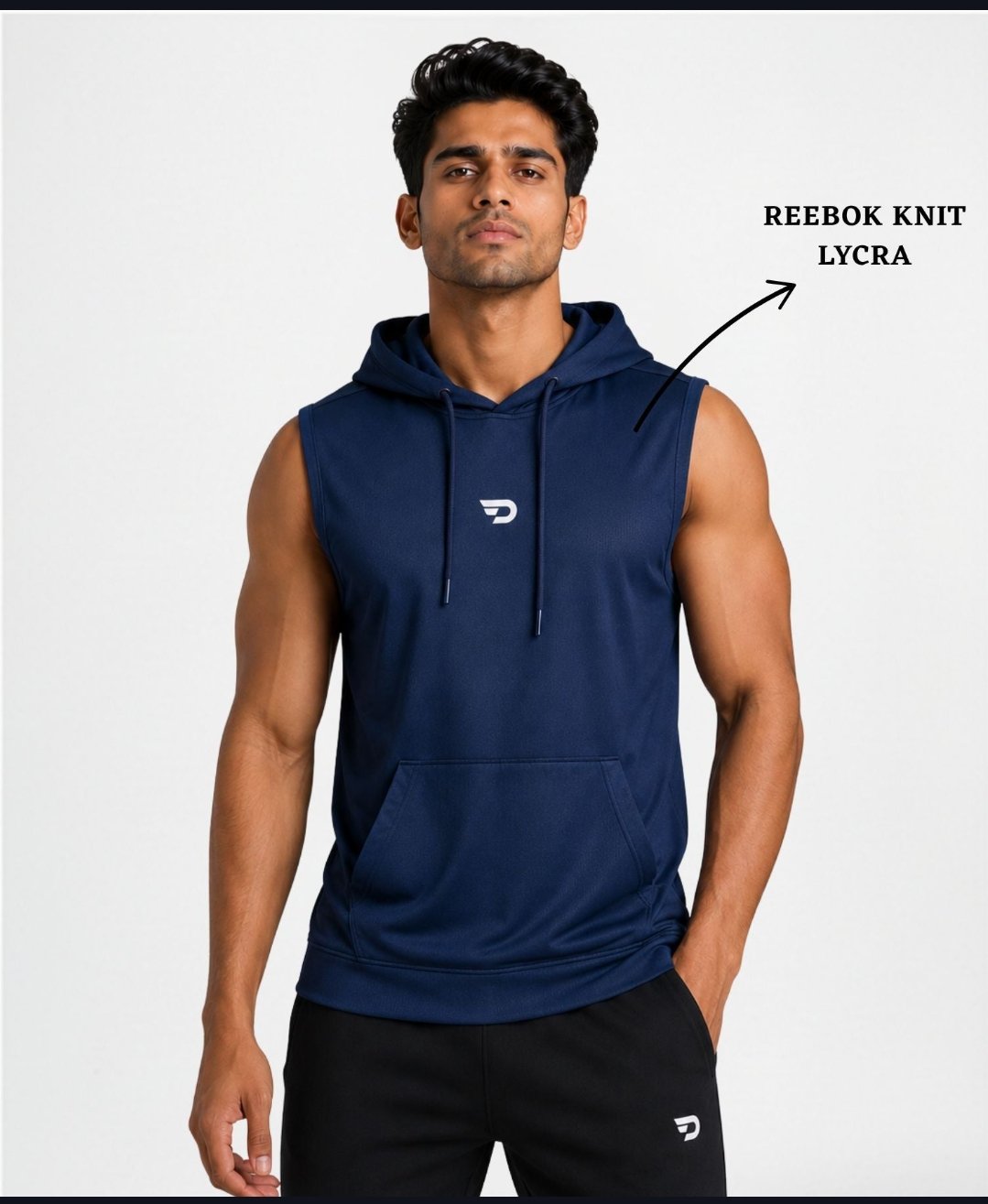 Imported Reebok Knit Lycra Fabric Vest (GSM 180)