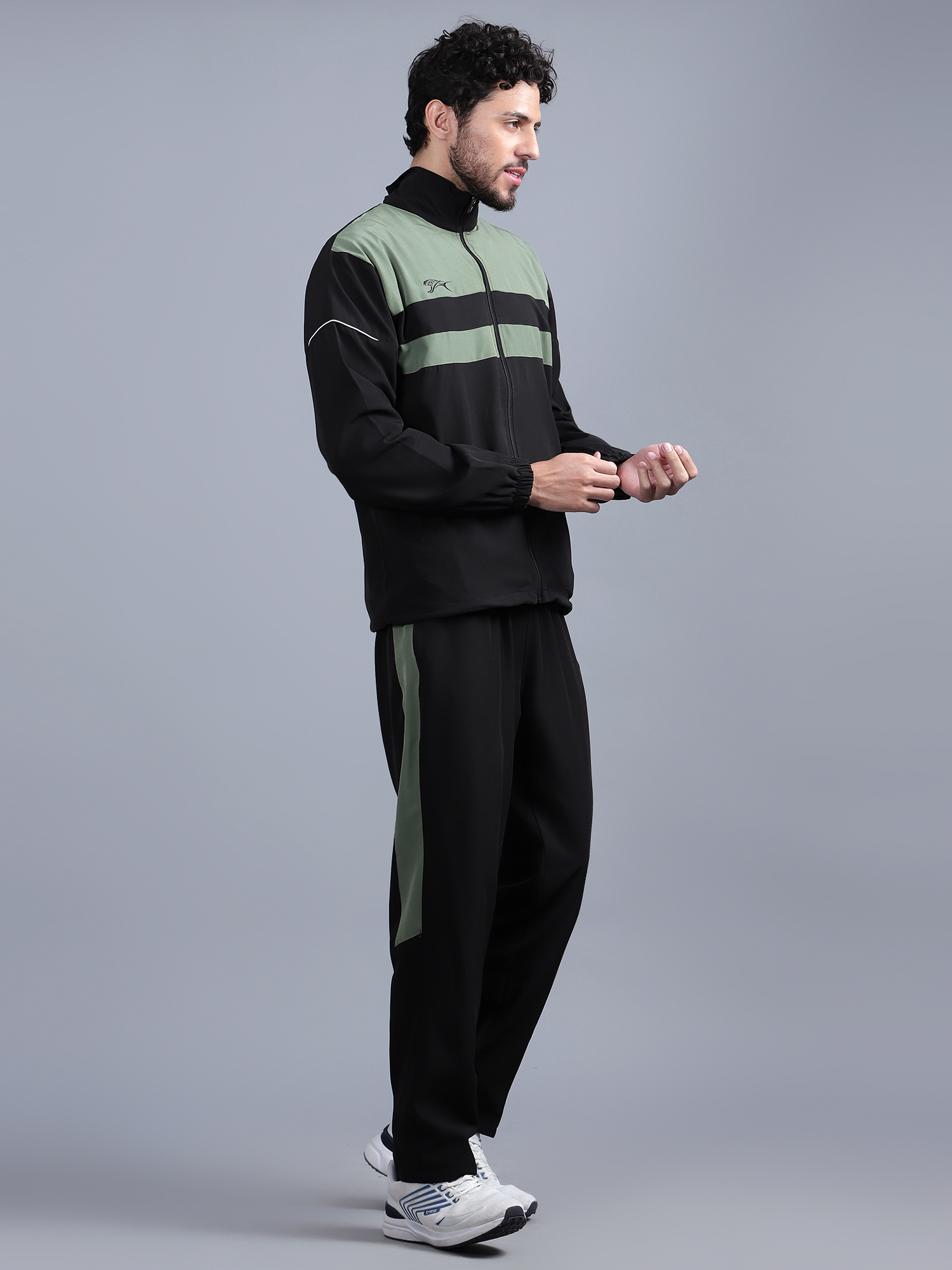 Men's Tracksuit  447B-NS-Black/Pista/White-S