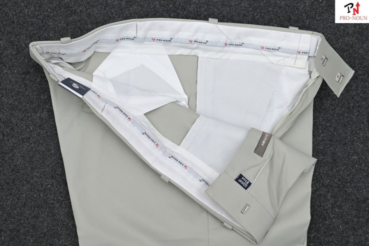 Pro-Noun Men's  Formal Trouser Pants With Adjustable belt D No- Copper Bento-(30-36)- Lt Pista