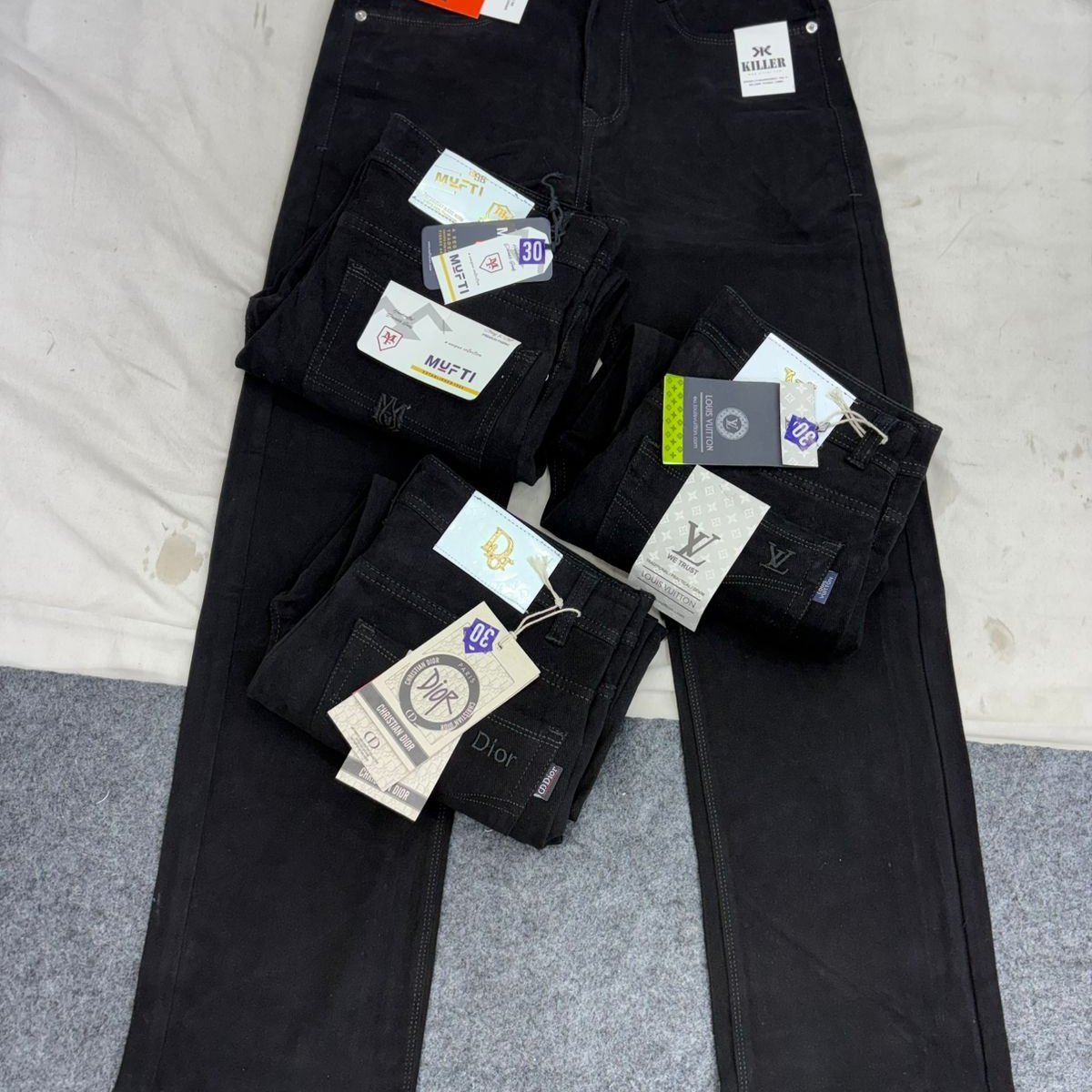 Premium Quality Straight Jeans- Black