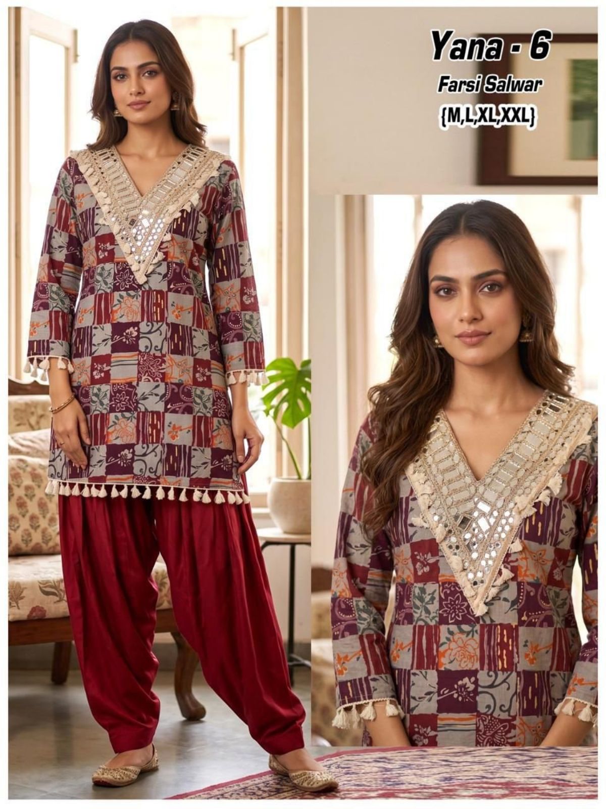 Women's Ethnic Wear Farsi Salwar  Suit- Yana-6