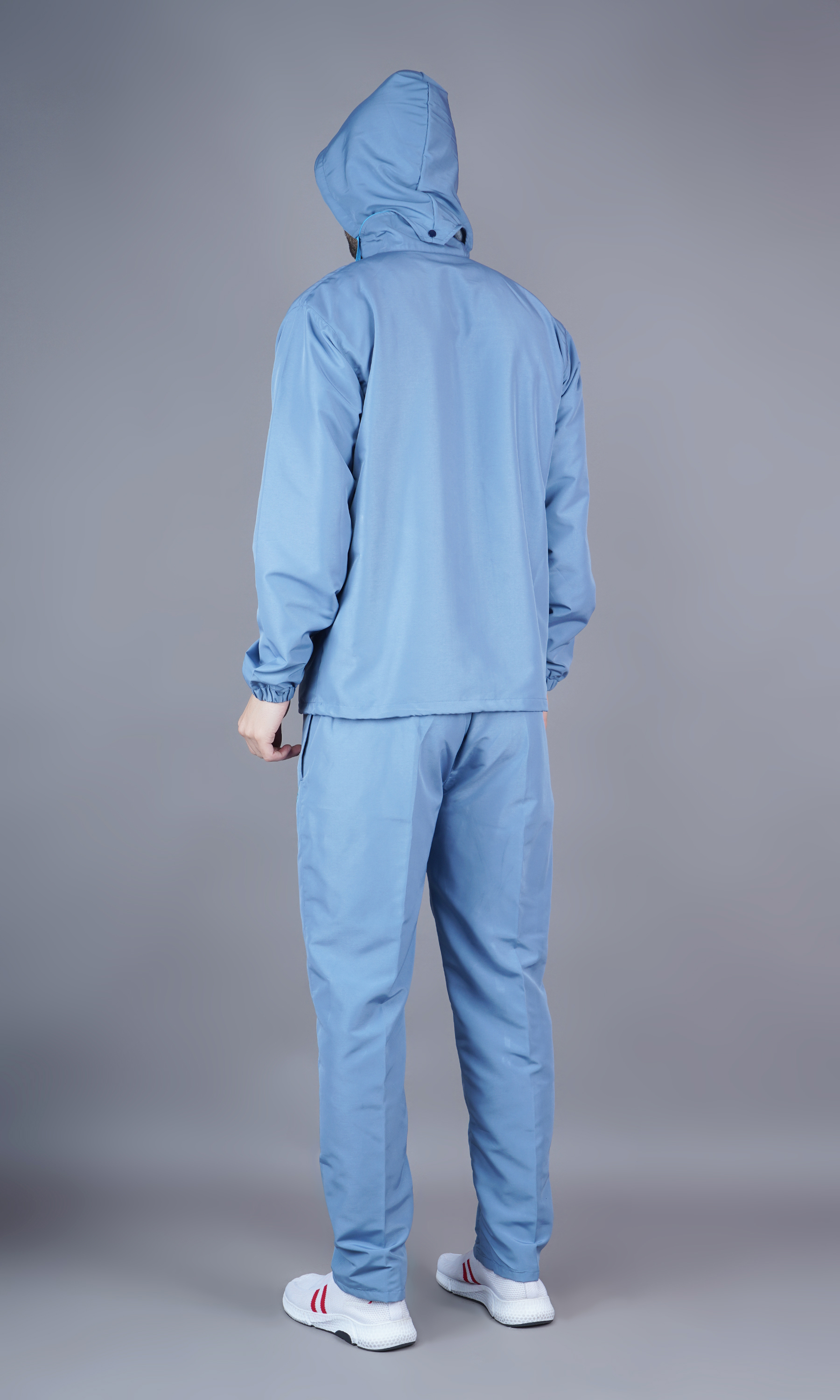 Men's Tracksuit  470B-Light Grey/Cyan-3XL-TZ