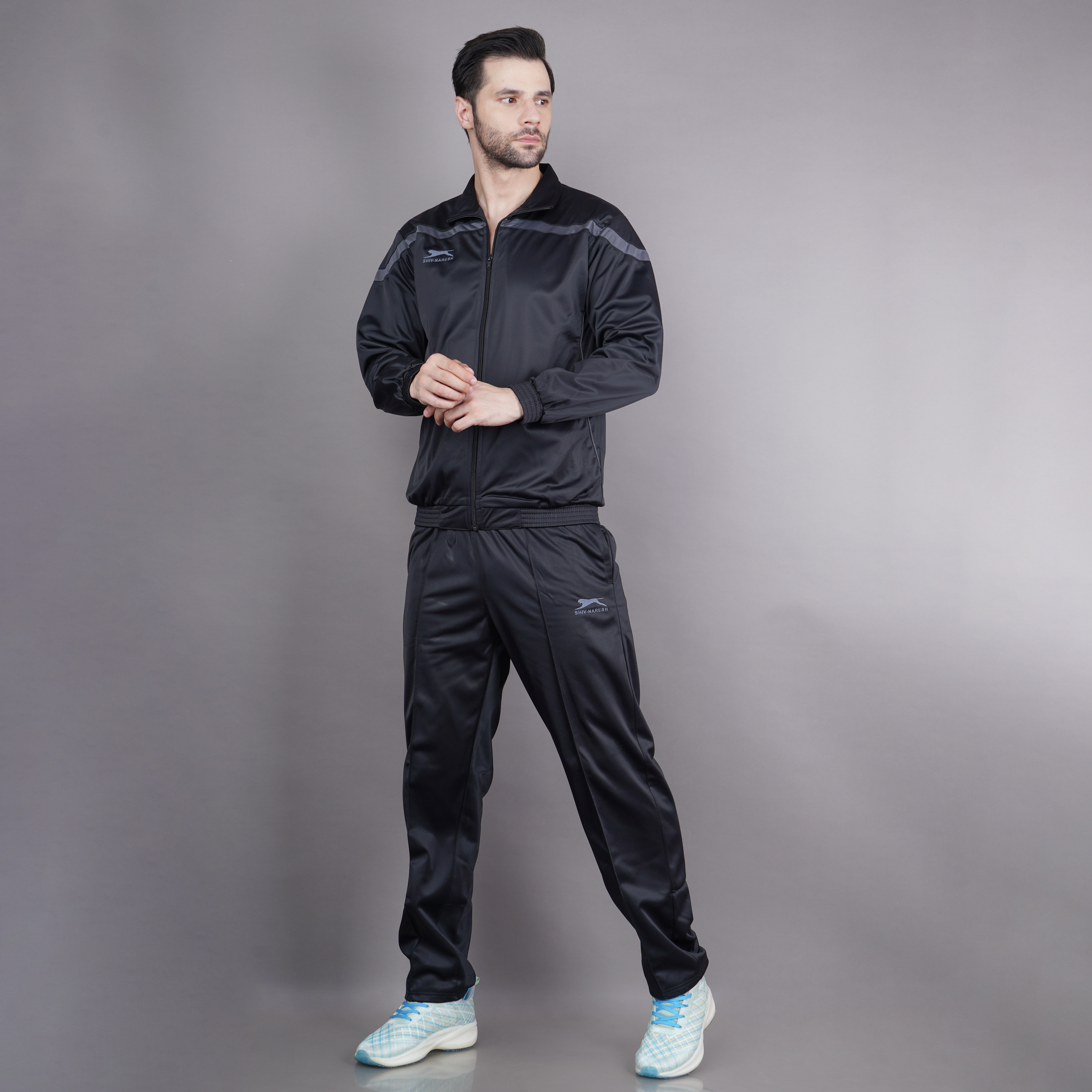 Men's Tracksuit  461B-TP-Black/D.Grey-S