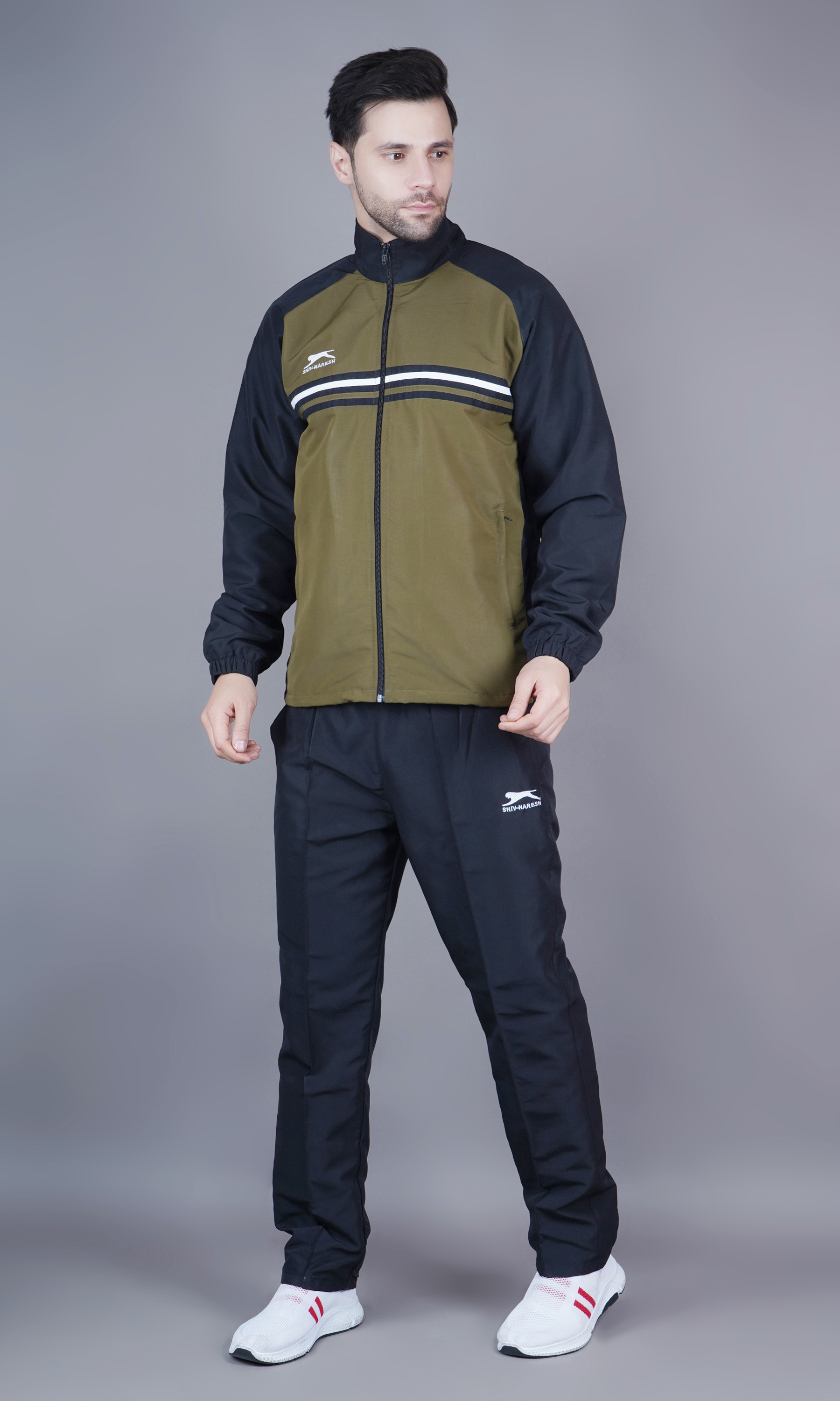 Men's Tracksuit  469B-Black/Olive-3XL-TZ