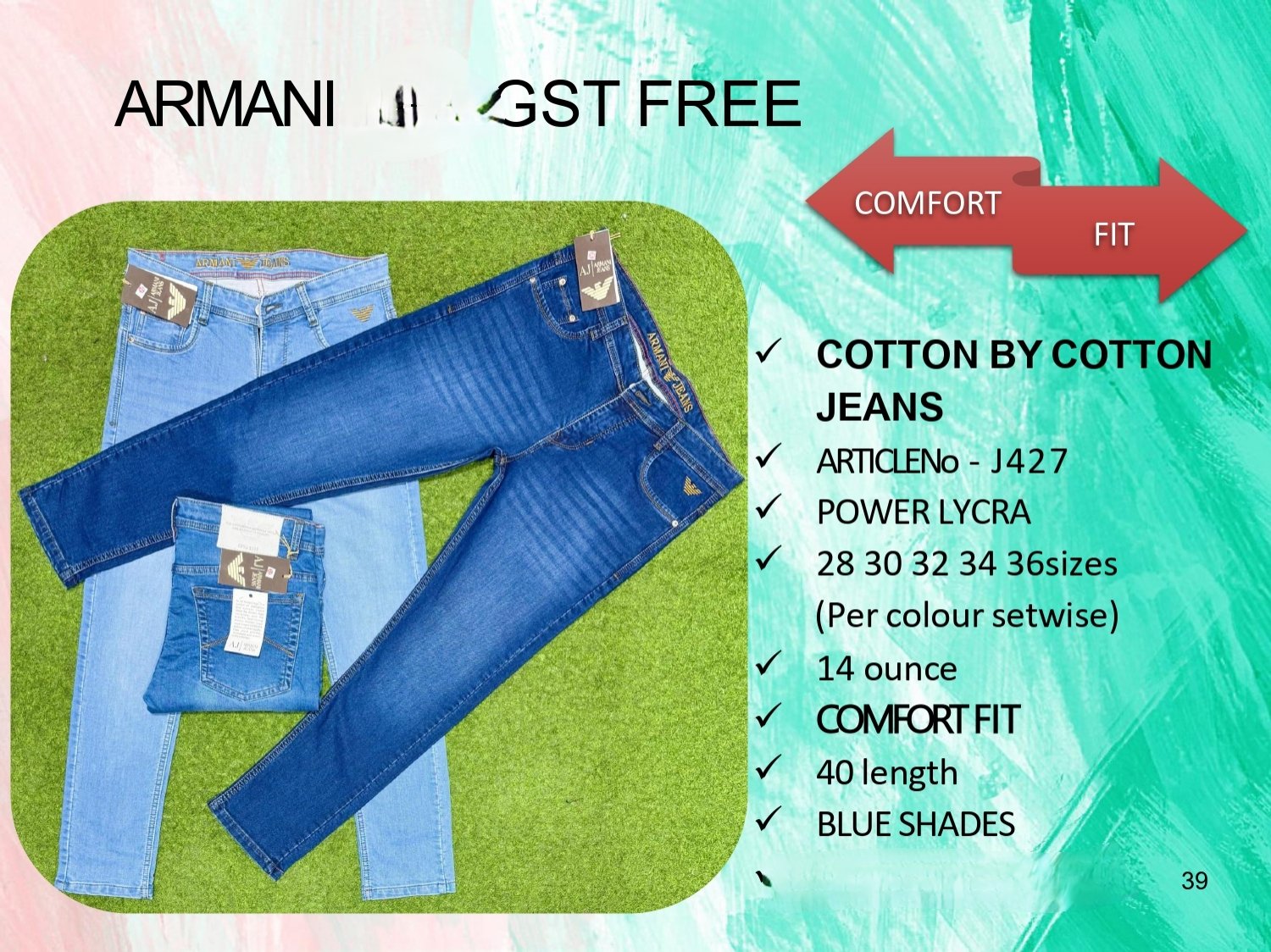 Men's Denim Jeans- ARMANI