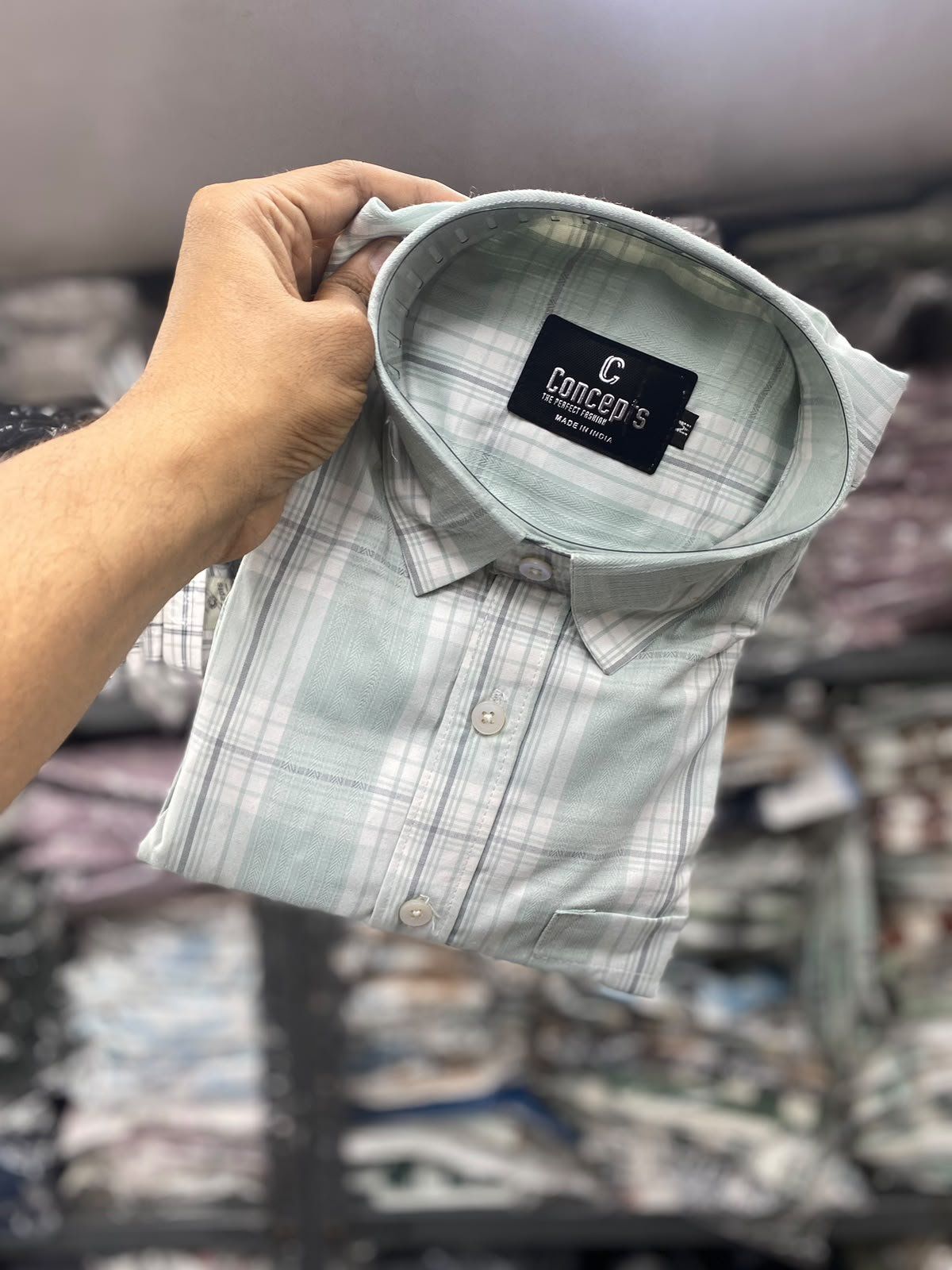 Concepts Men's Shirts Oxford Cotton Checks