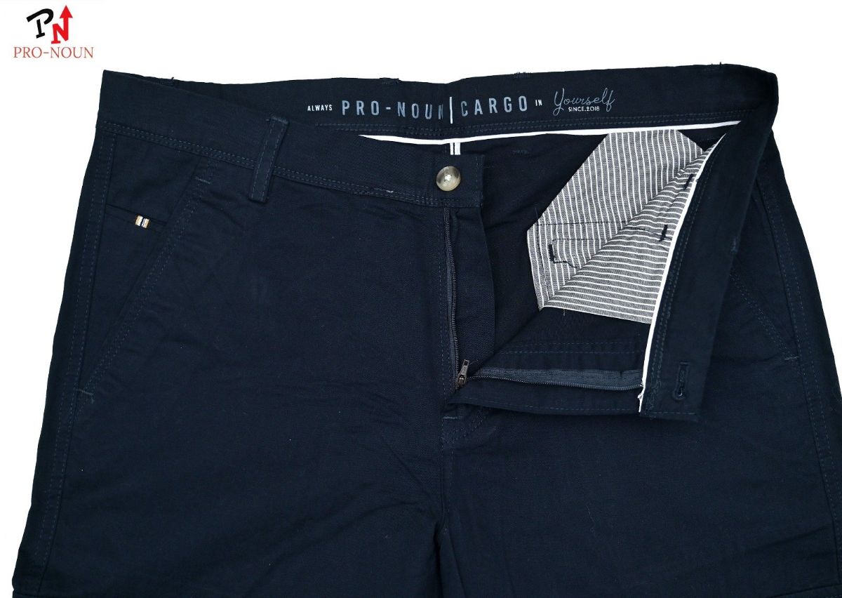 Pro-Noun Men's Straight Fit Cargo Pants D No- 1779- Navy