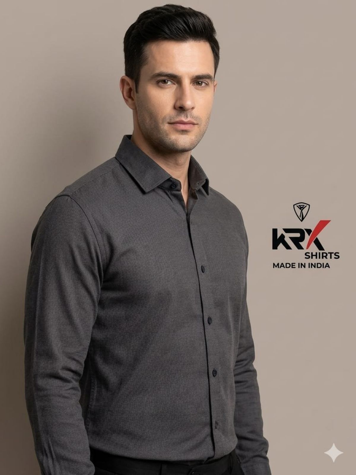 KRX Men's Cotton Lycra Shirts Plain