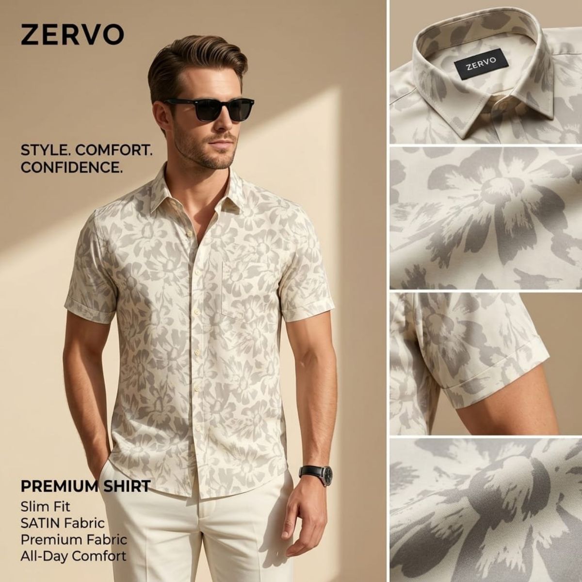 Zervo Men's Cotton Printed Shirts