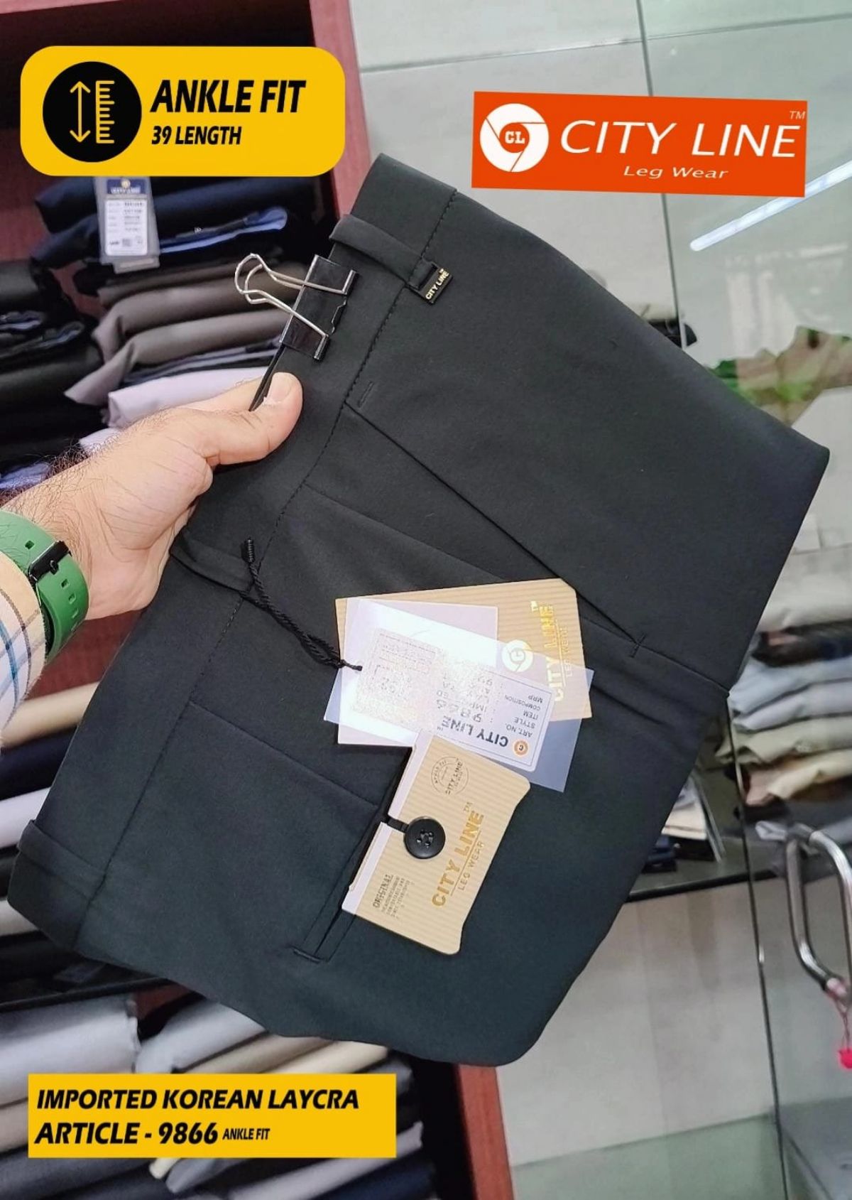 Men's Premium Adjustable Belt Korean Formal Pants -9866