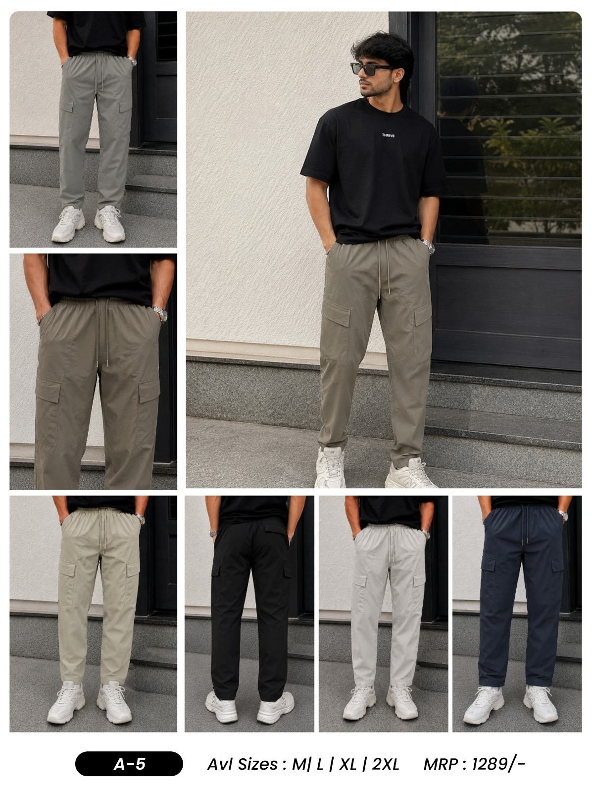 Men's Cargo Trackpants- A-5