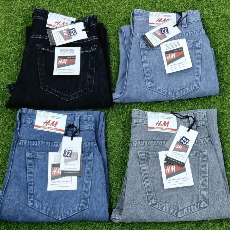 Premium Quality Straight Baggy Jeans- Light Blue