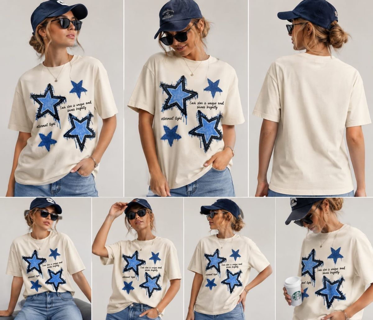 Cotton Blend Printed Unisex T-Shirts