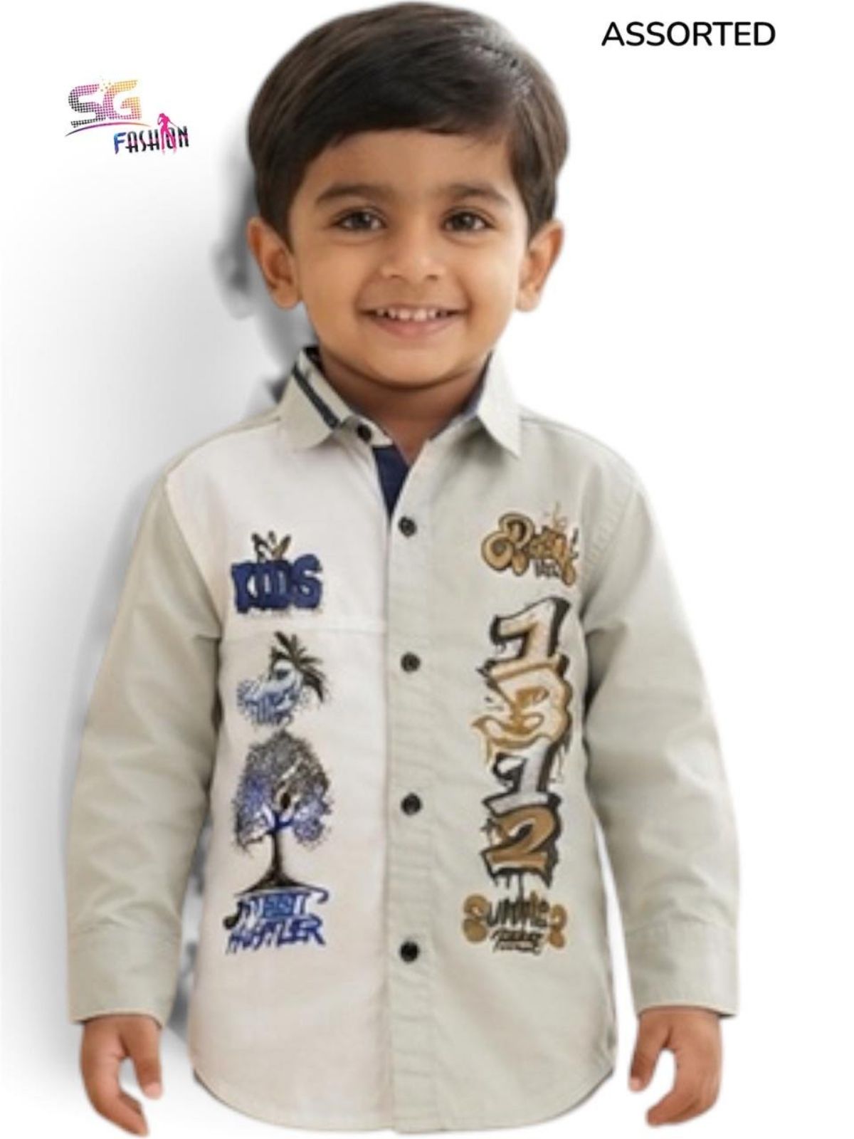 SG Fashion Kids Boys Shirts Set