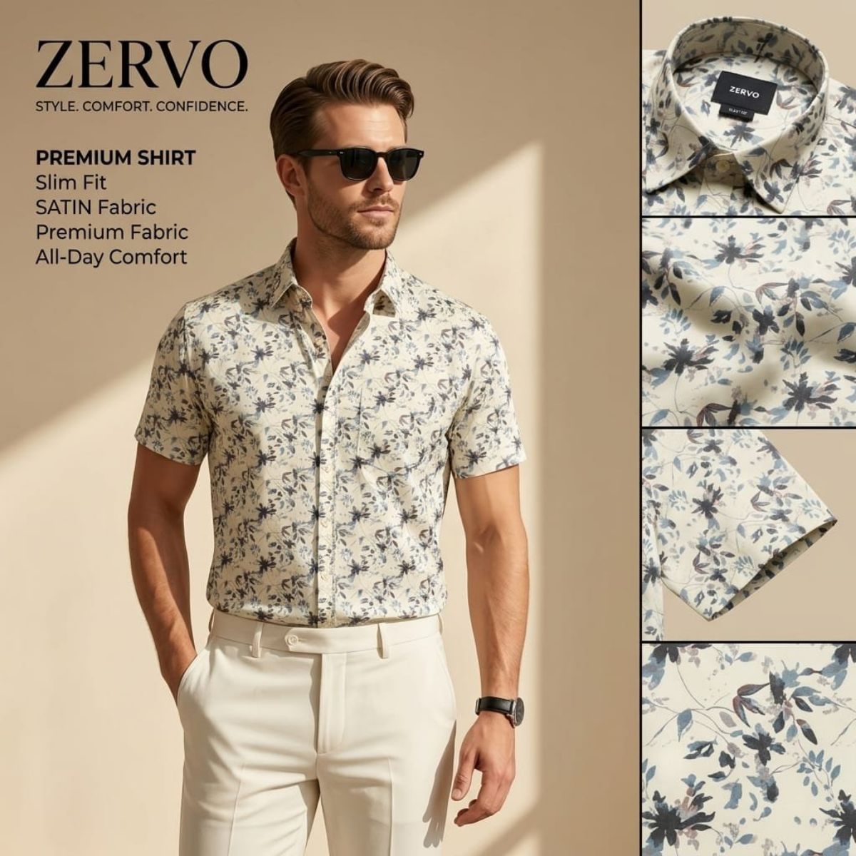 Zervo Men's Cotton Printed Shirts
