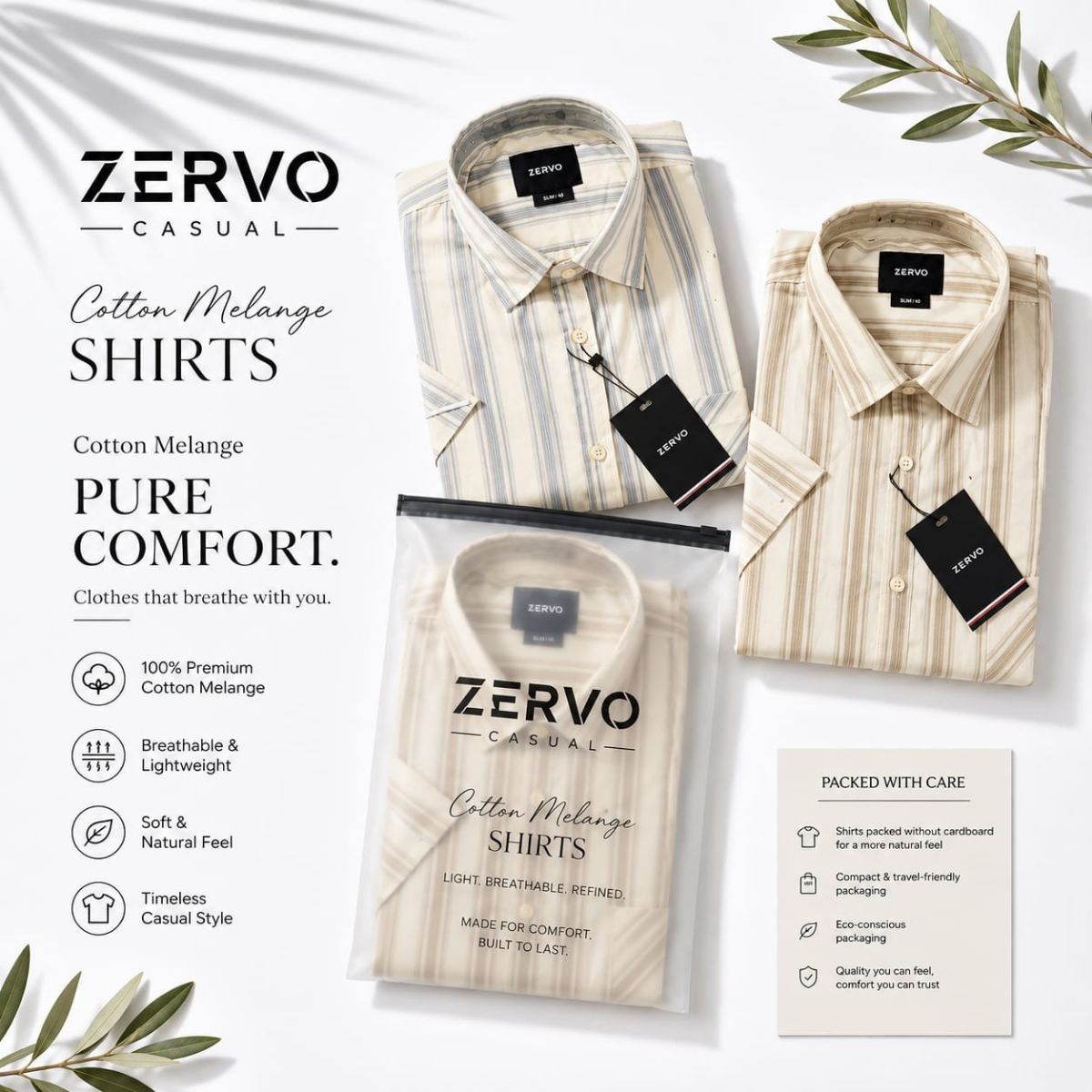 Zervo Men's Cotton Printed Shirts