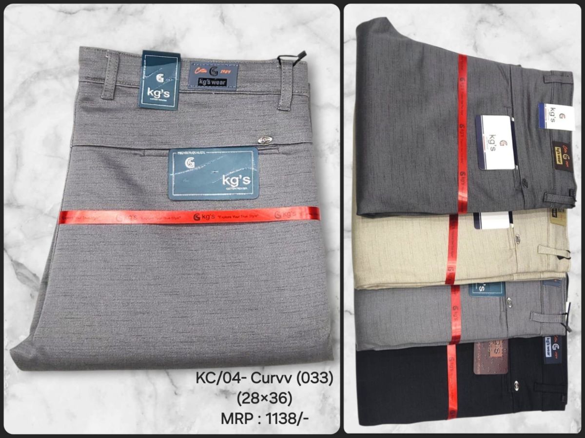 Trouser For Men's - KC/04- Curvv (033) Cotton Trouser